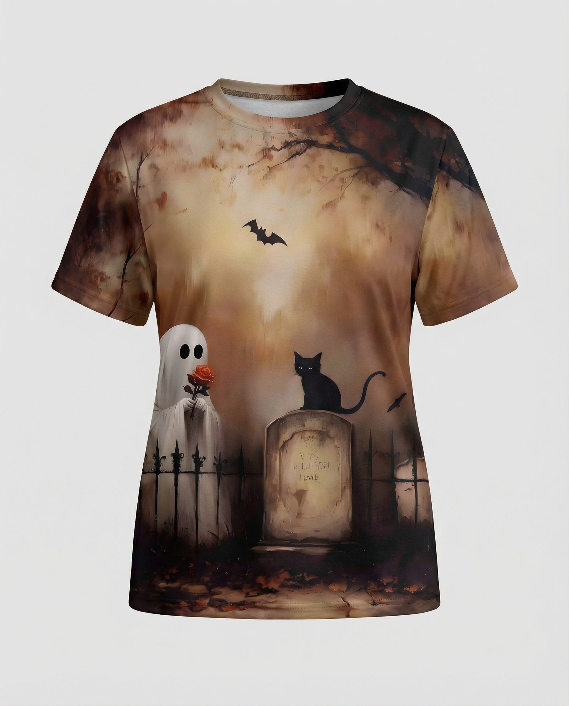 Short Sleeve Shirt Skull Print Women