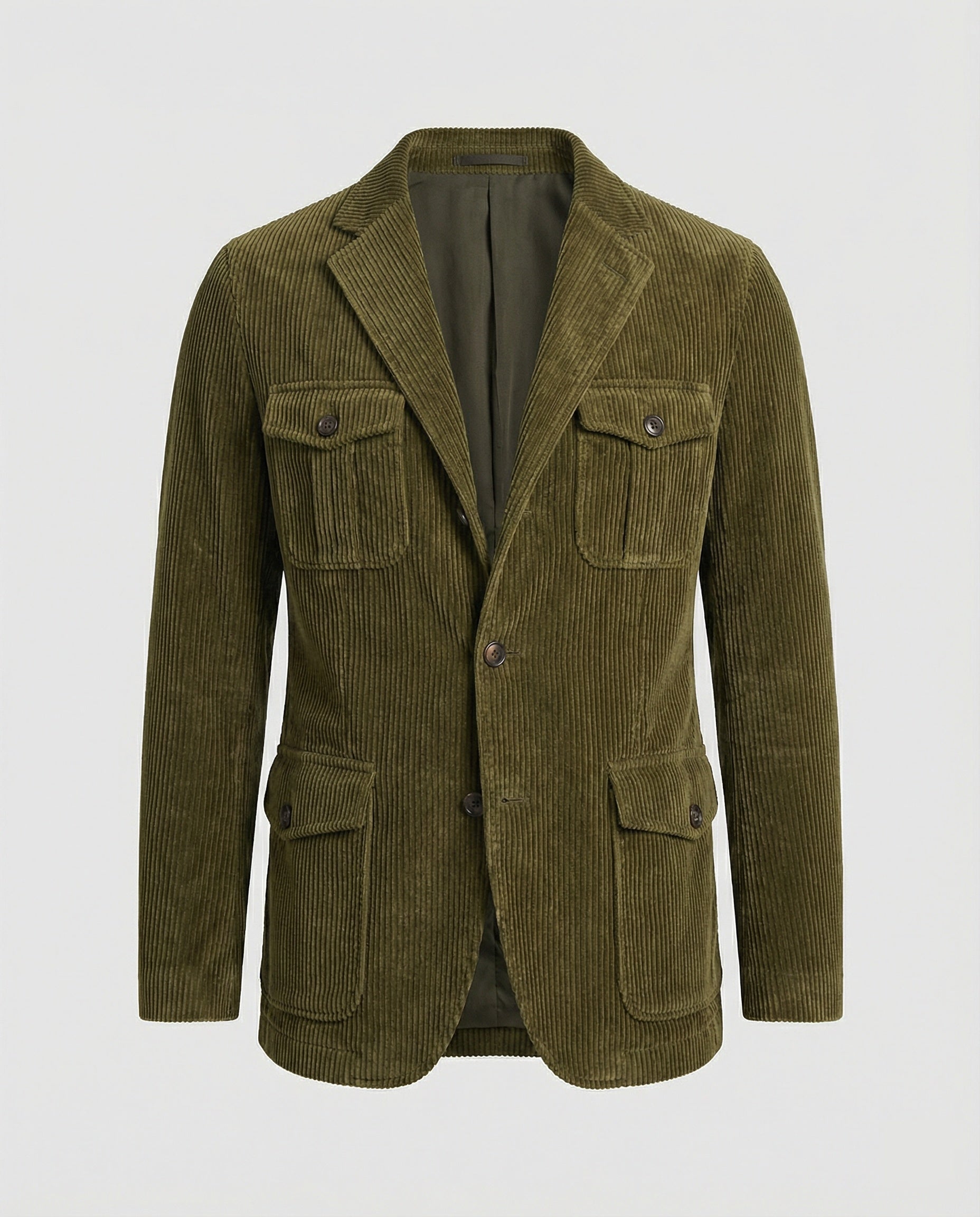 Men's cord jacket with multifunctional pockets and modern cut
