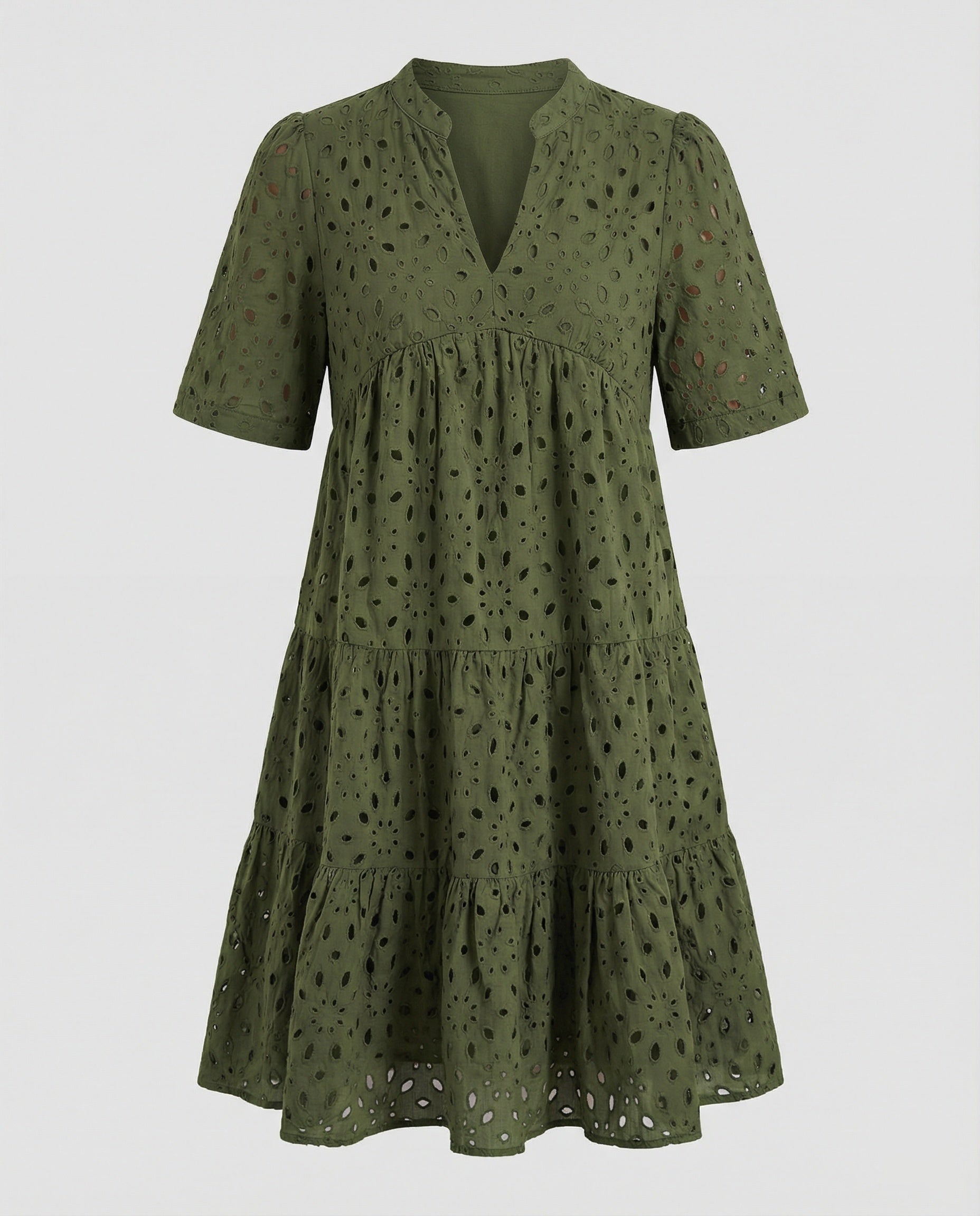 Leisure dress women with lace pattern