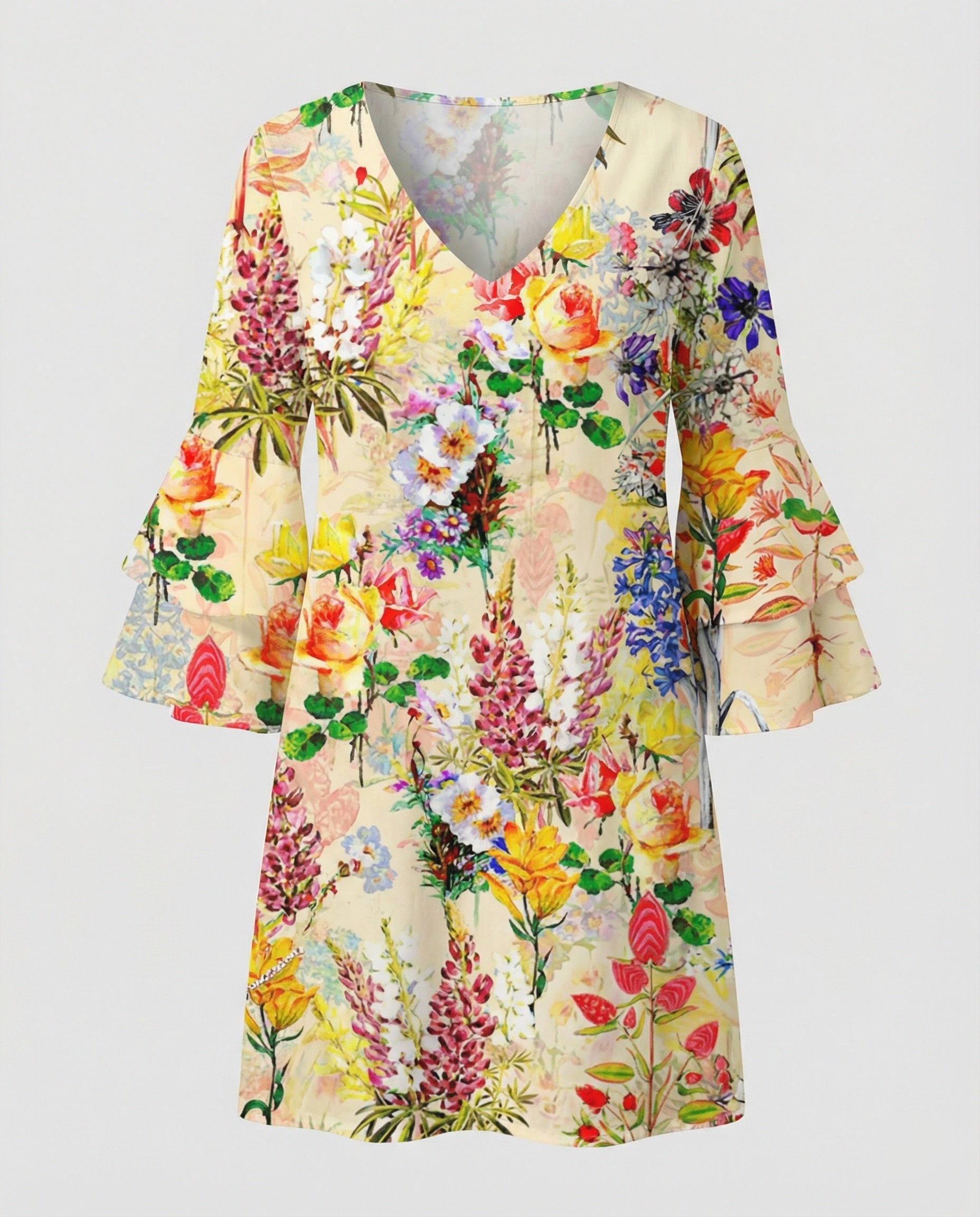 Ladies Floral Mini Dress Summer