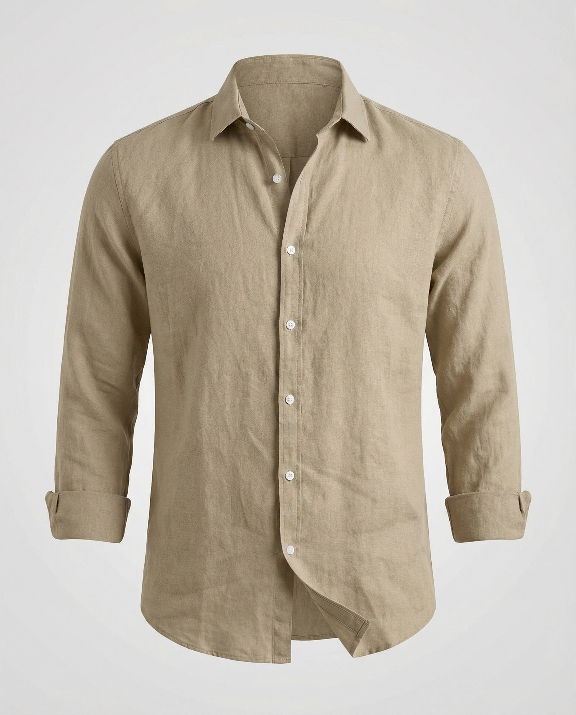 Men's Linen Shirt Men's Stand Collar