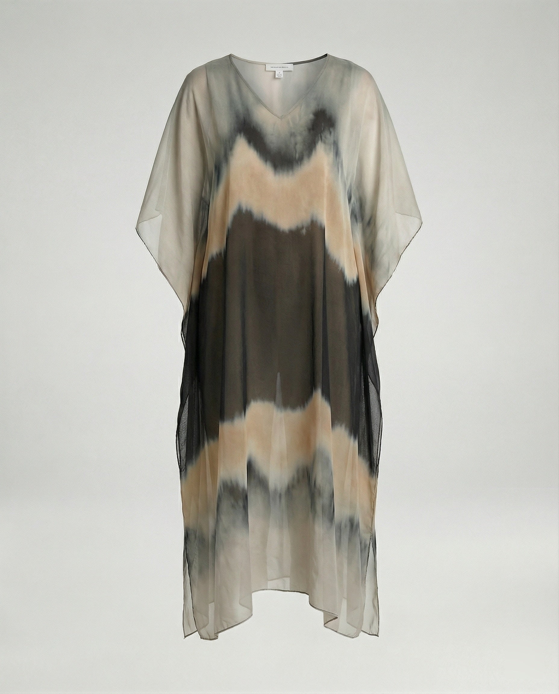 Ladies Kaftan Dress Chiffon V-Neck