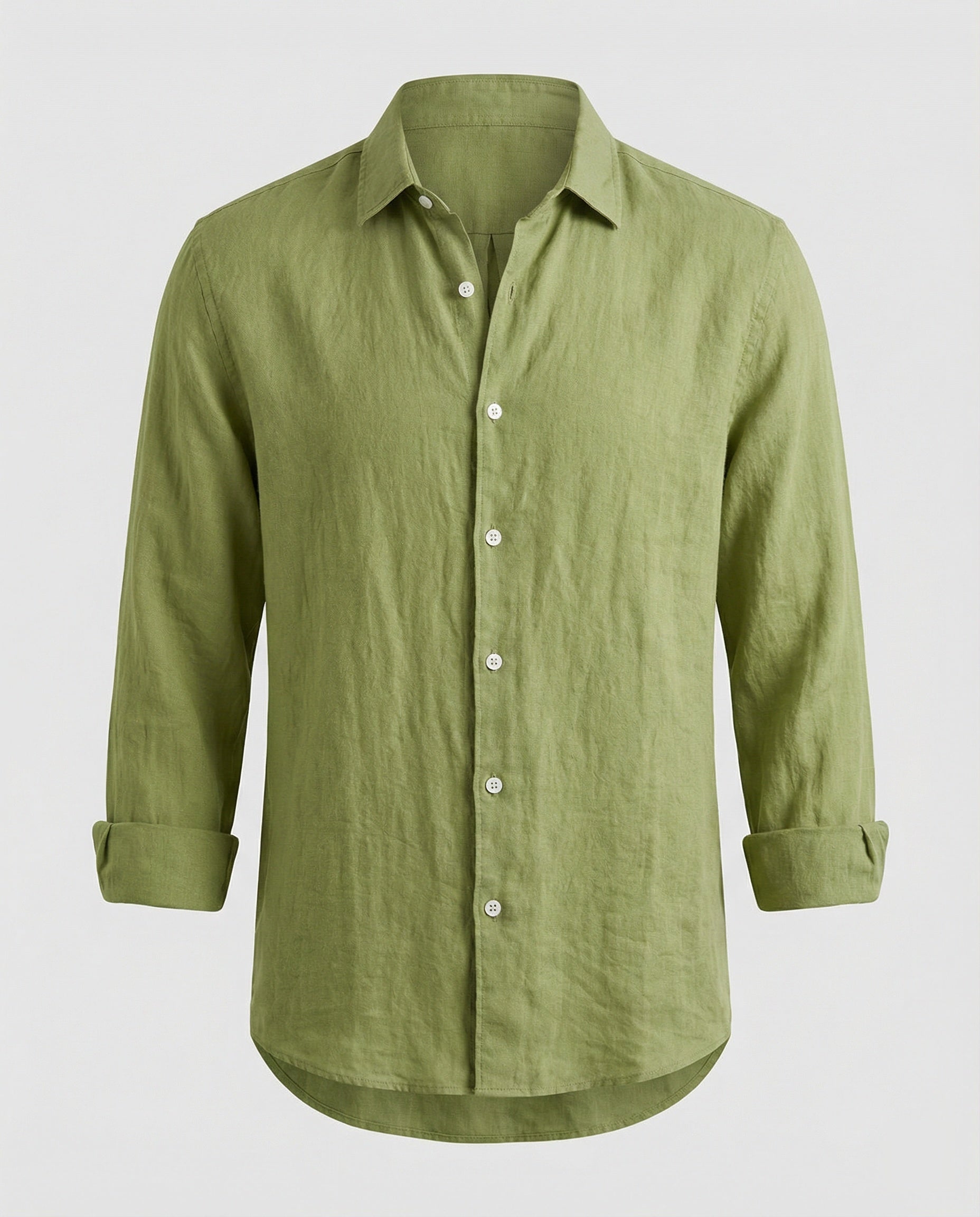 Men's Linen Shirt Men's Stand Collar