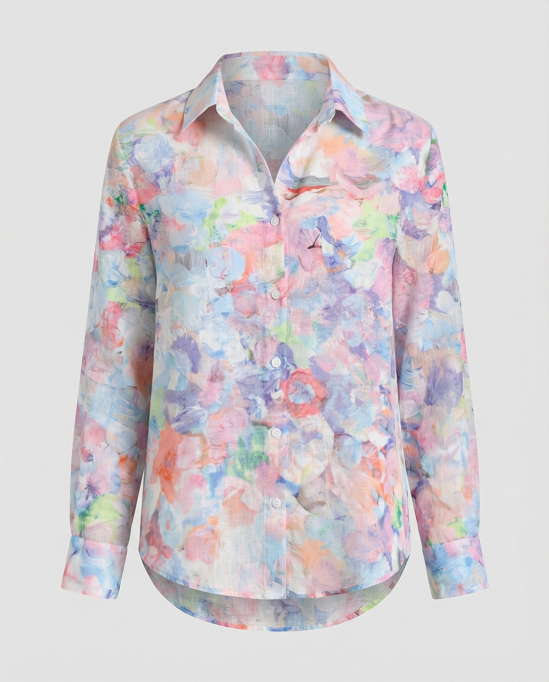 Light blouse women watercolor flowers