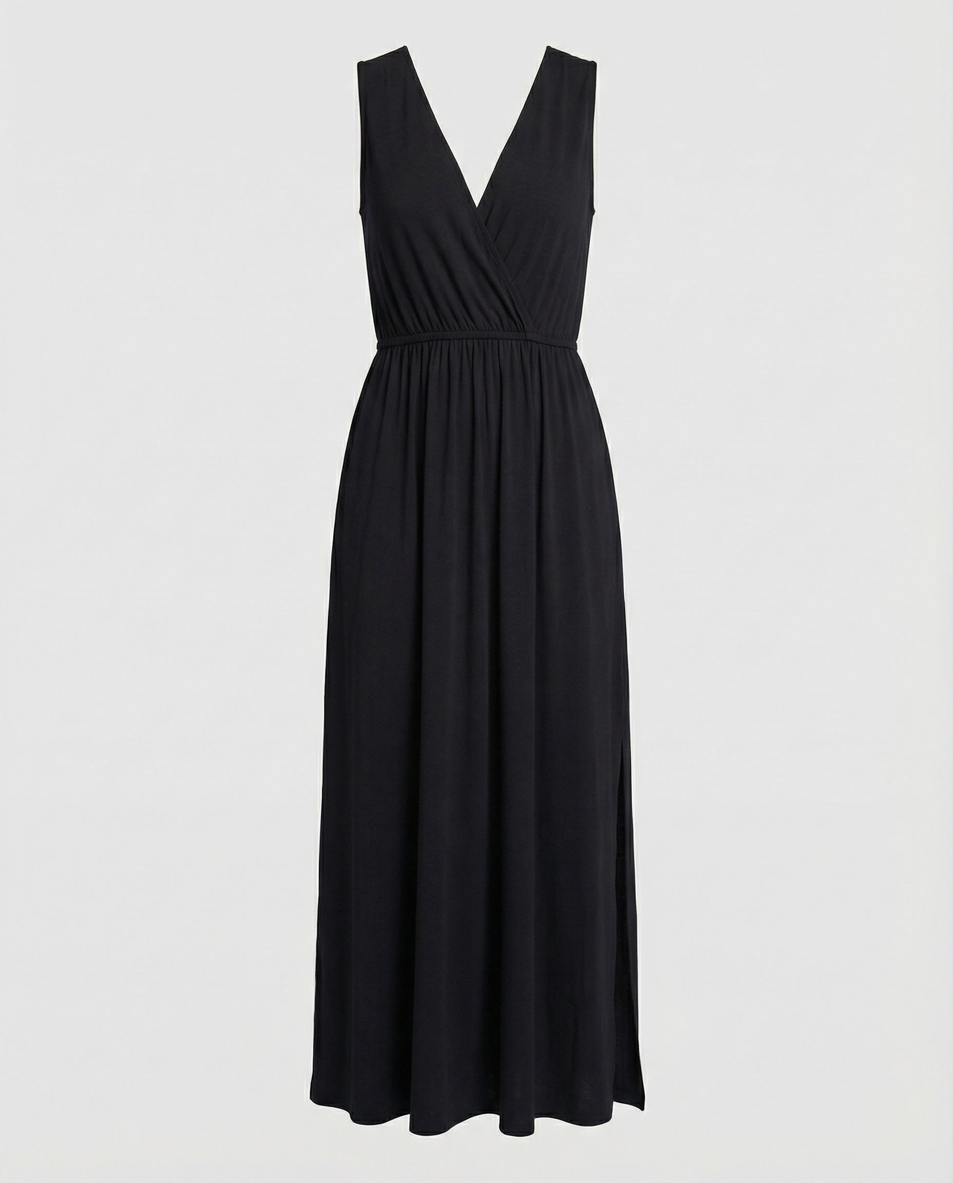 Ladies Maxidress Wrap Look with Leg Slit