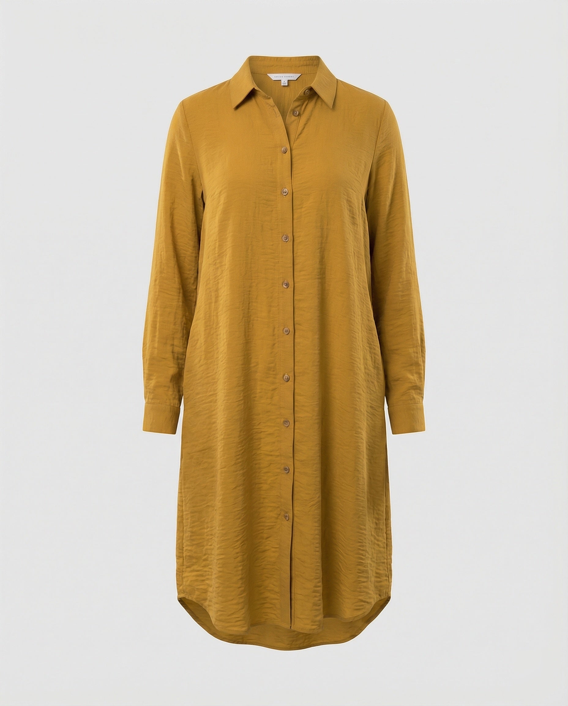 Women's Tunic Dress Long with Button Placket