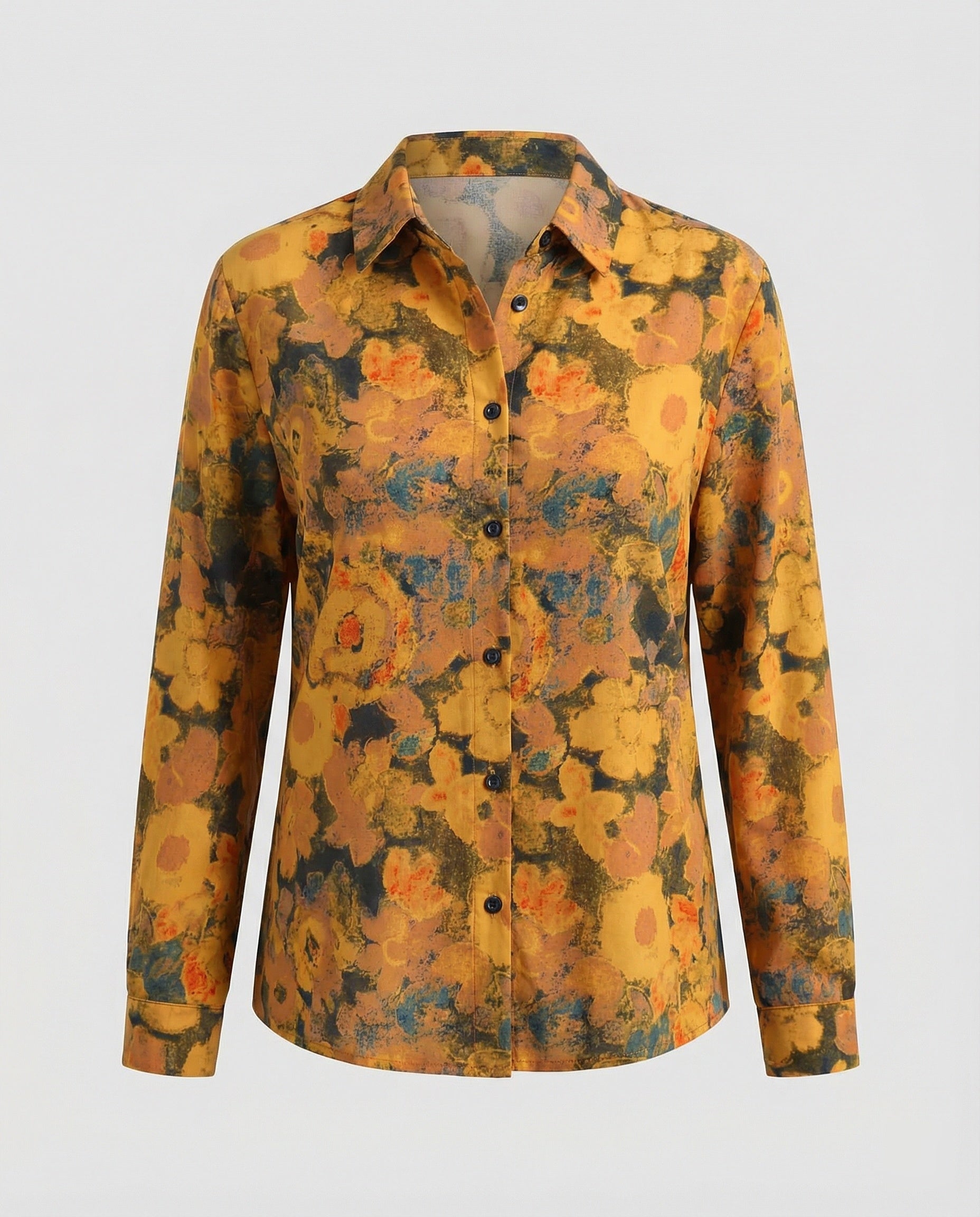 Light blouse women watercolor flowers