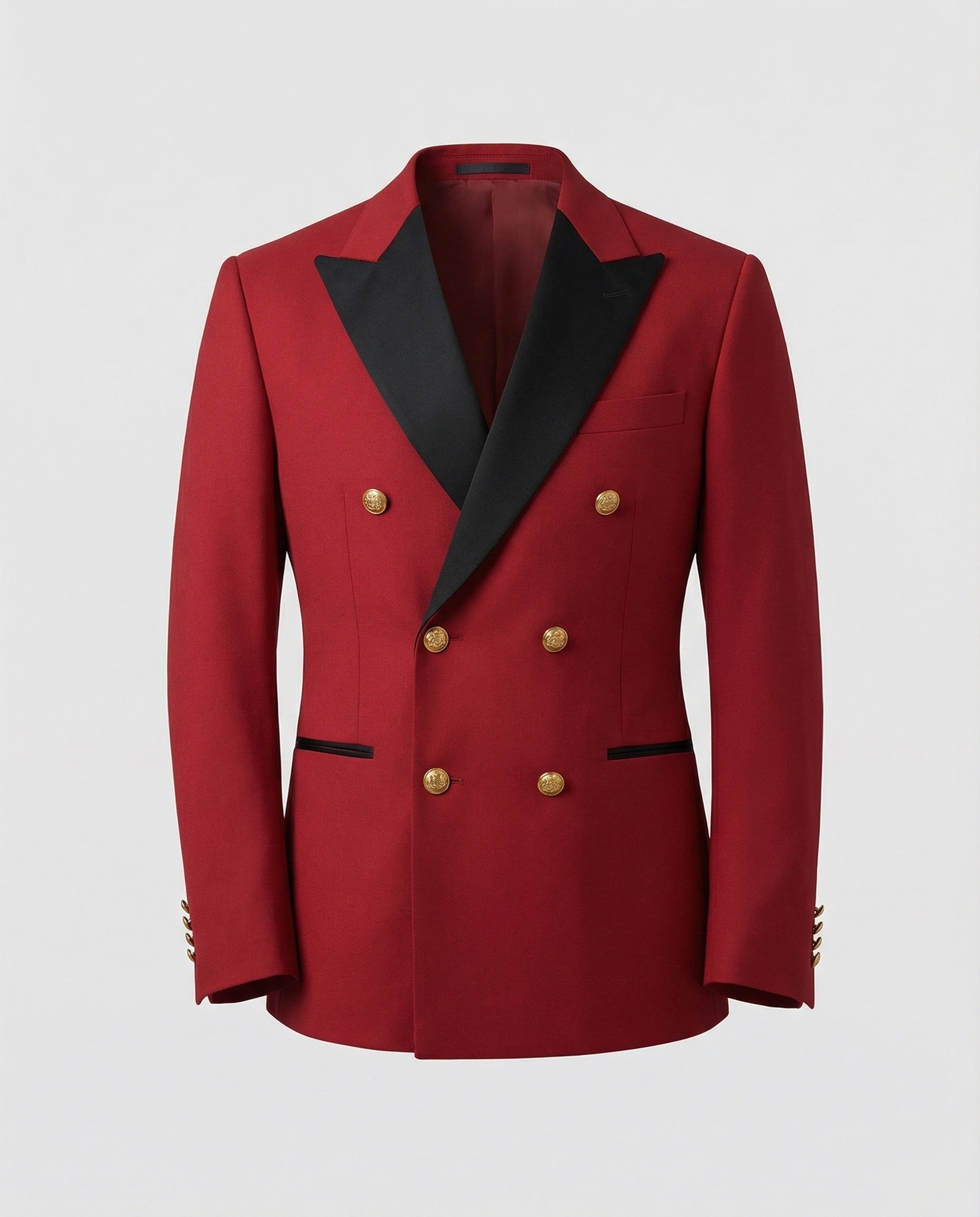 Men's Double-Breasted Blazer – elegant blazer for men with gold buttons