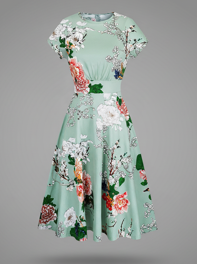 Women Flower Dress Midi Dress Floral