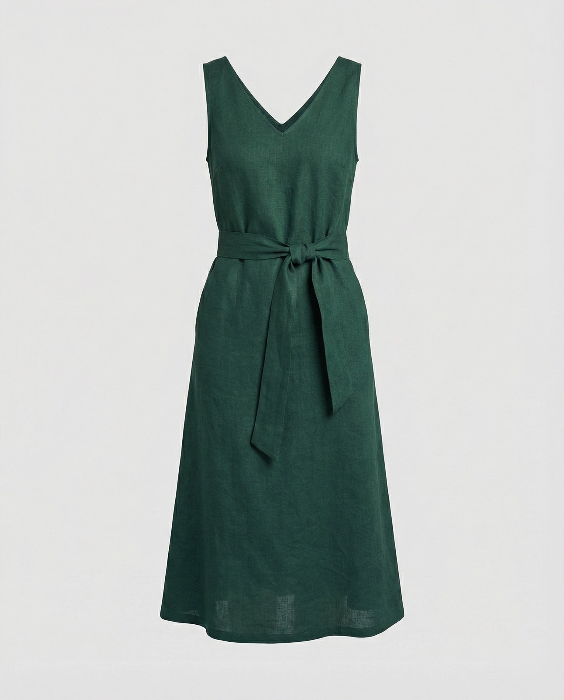 Women's Midi Dress Summer with V-Neck