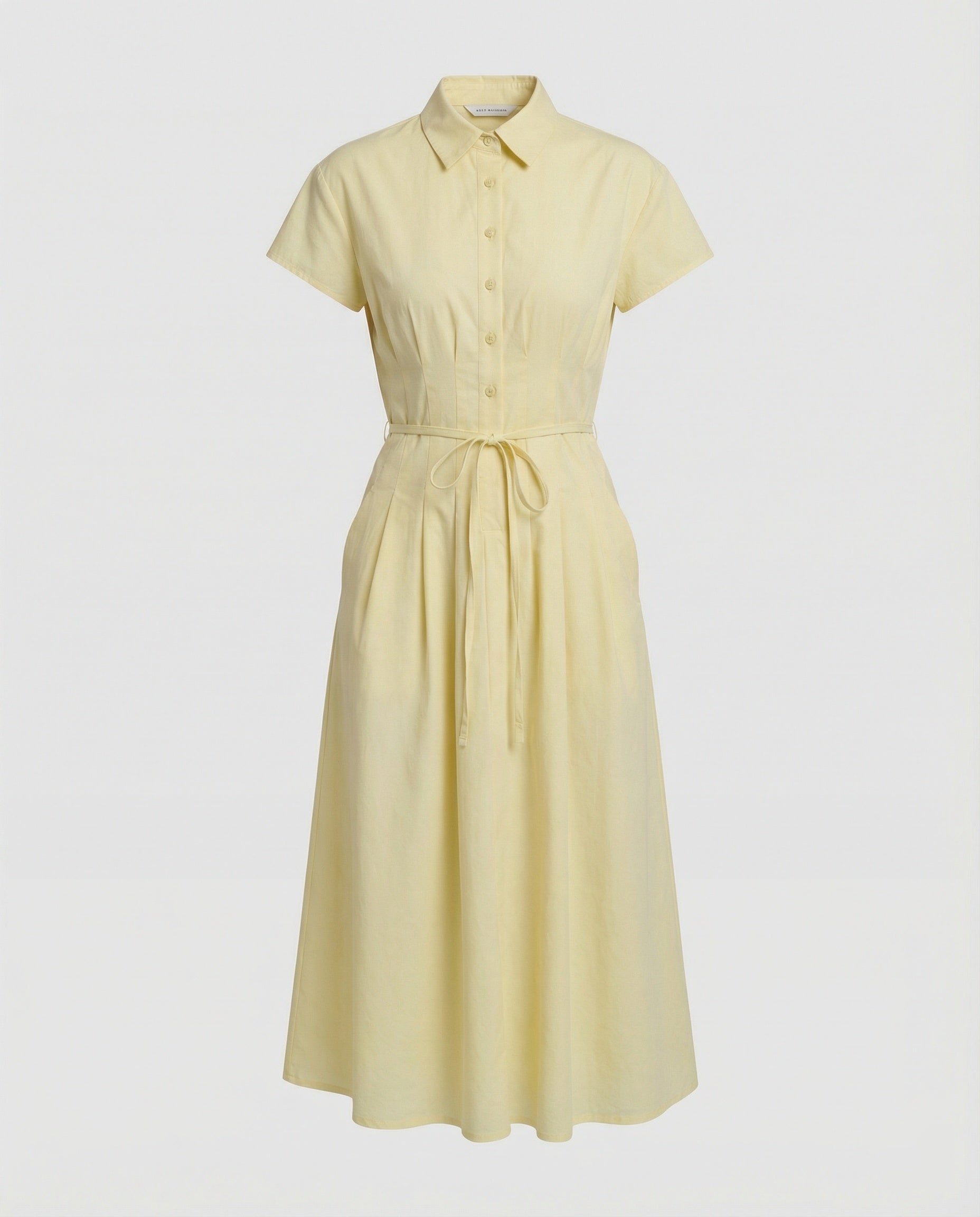 Women's linen shirt dress with belt