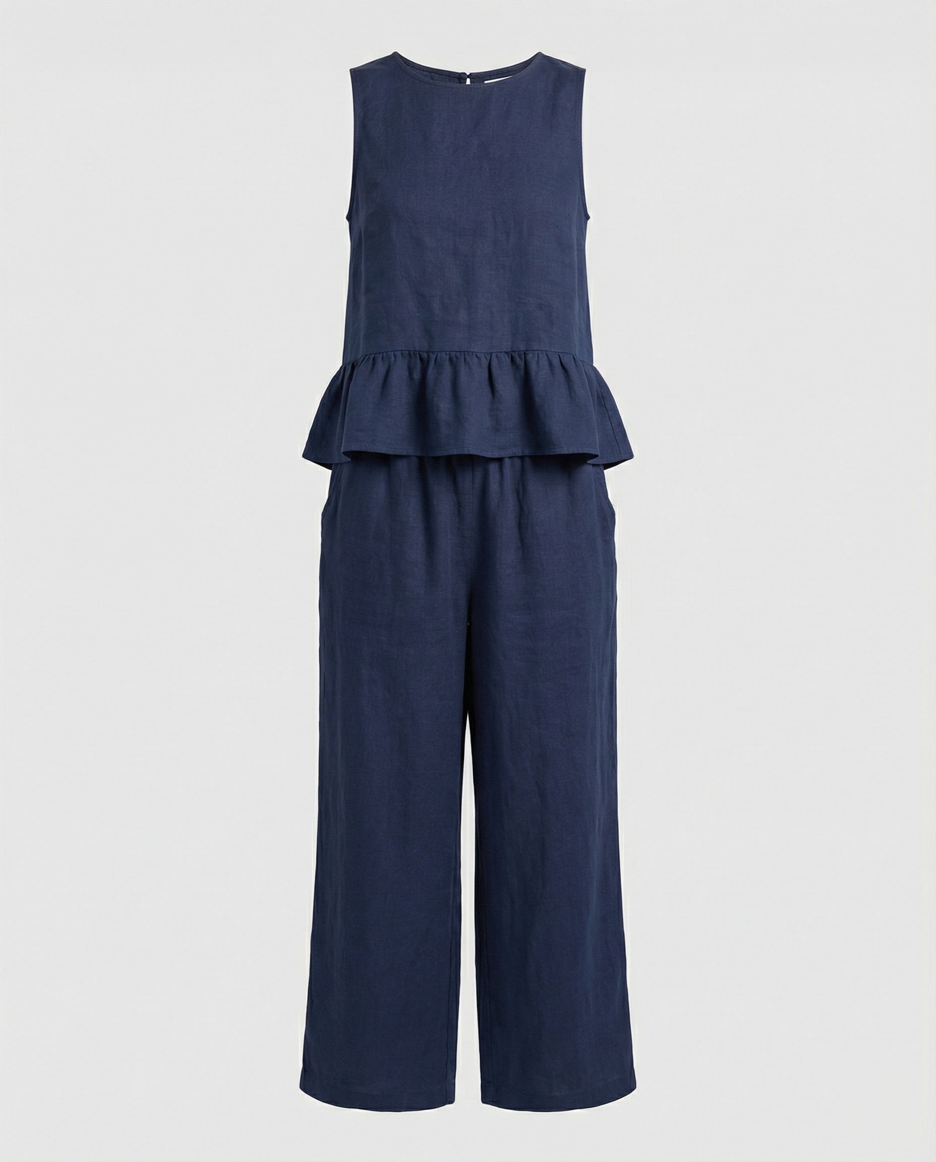 Ladies Two-Piece Set Ruffle Top & Palazzo Pants