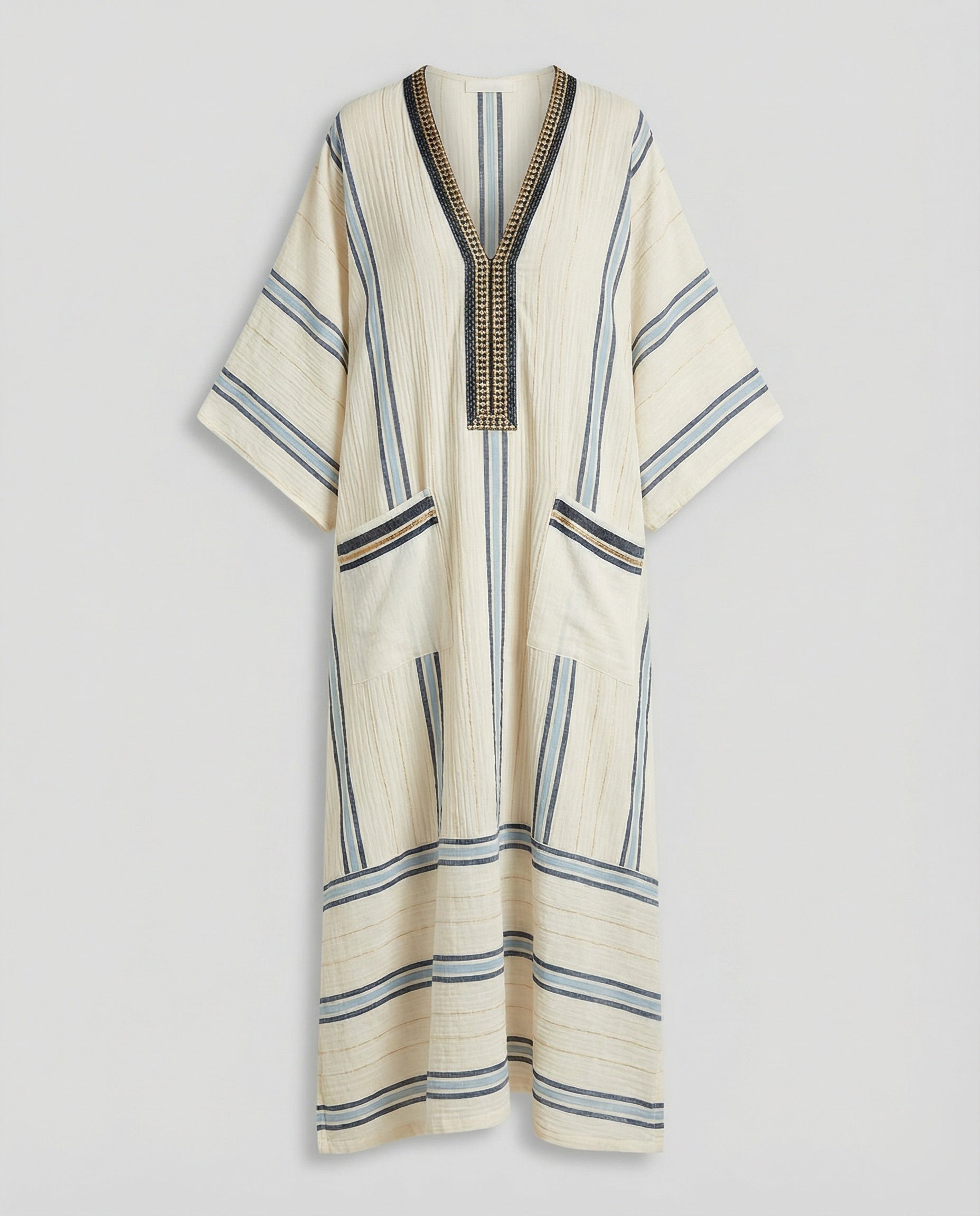 Linen Kaftan Maxi Dress Women