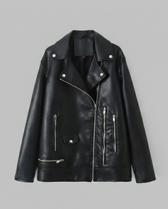 Women's Leather Jacket Black Perfecto