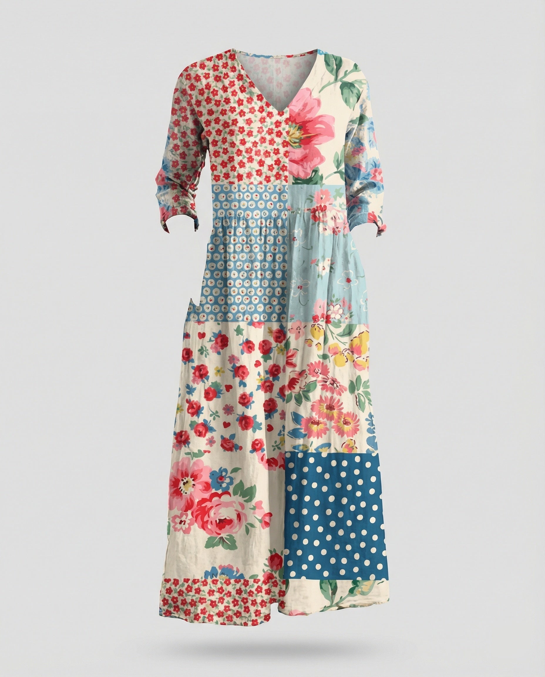 Women's Boho Maxi Dress Summer Linen Look
