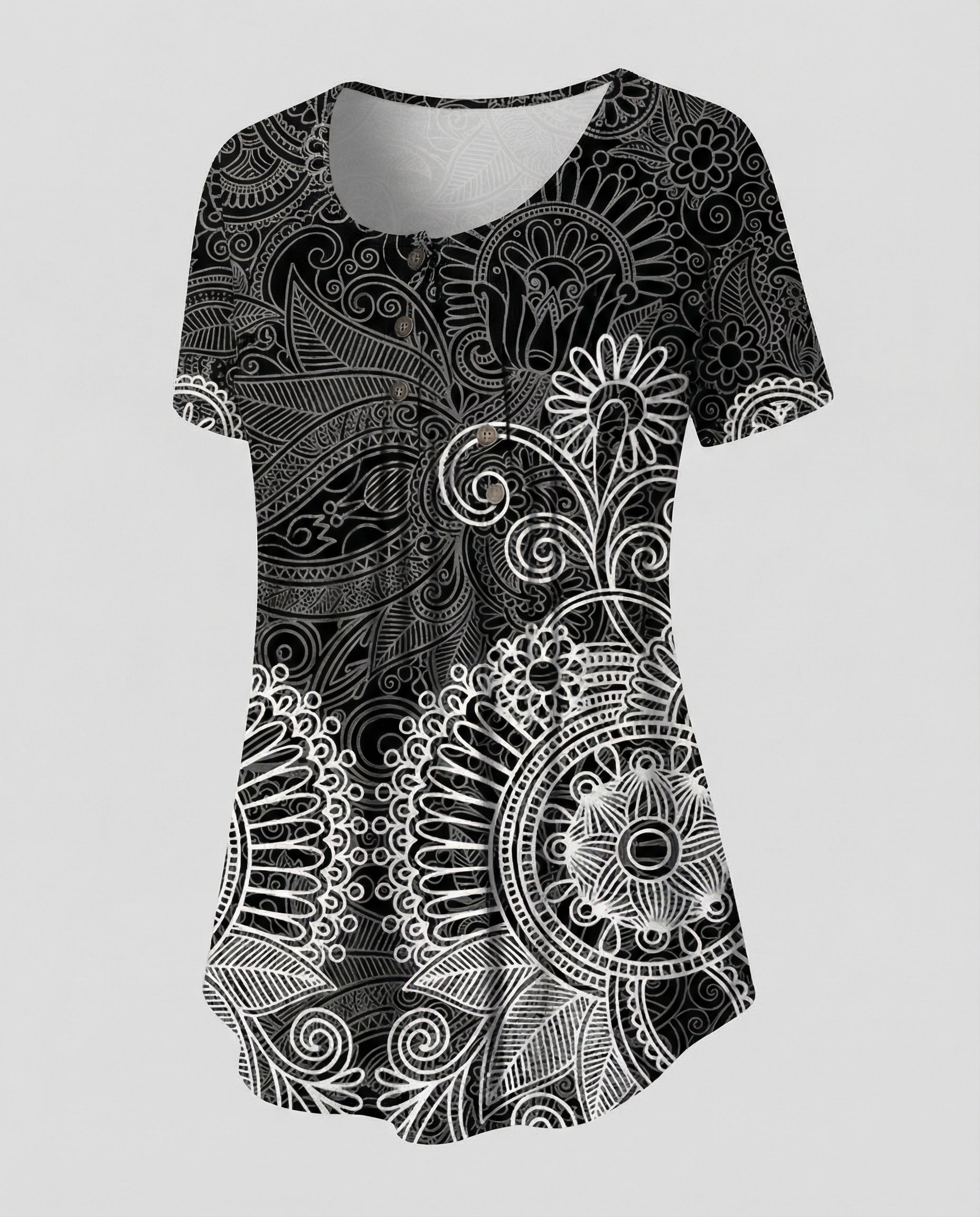 Women's Tunic Women's U-Neck Print