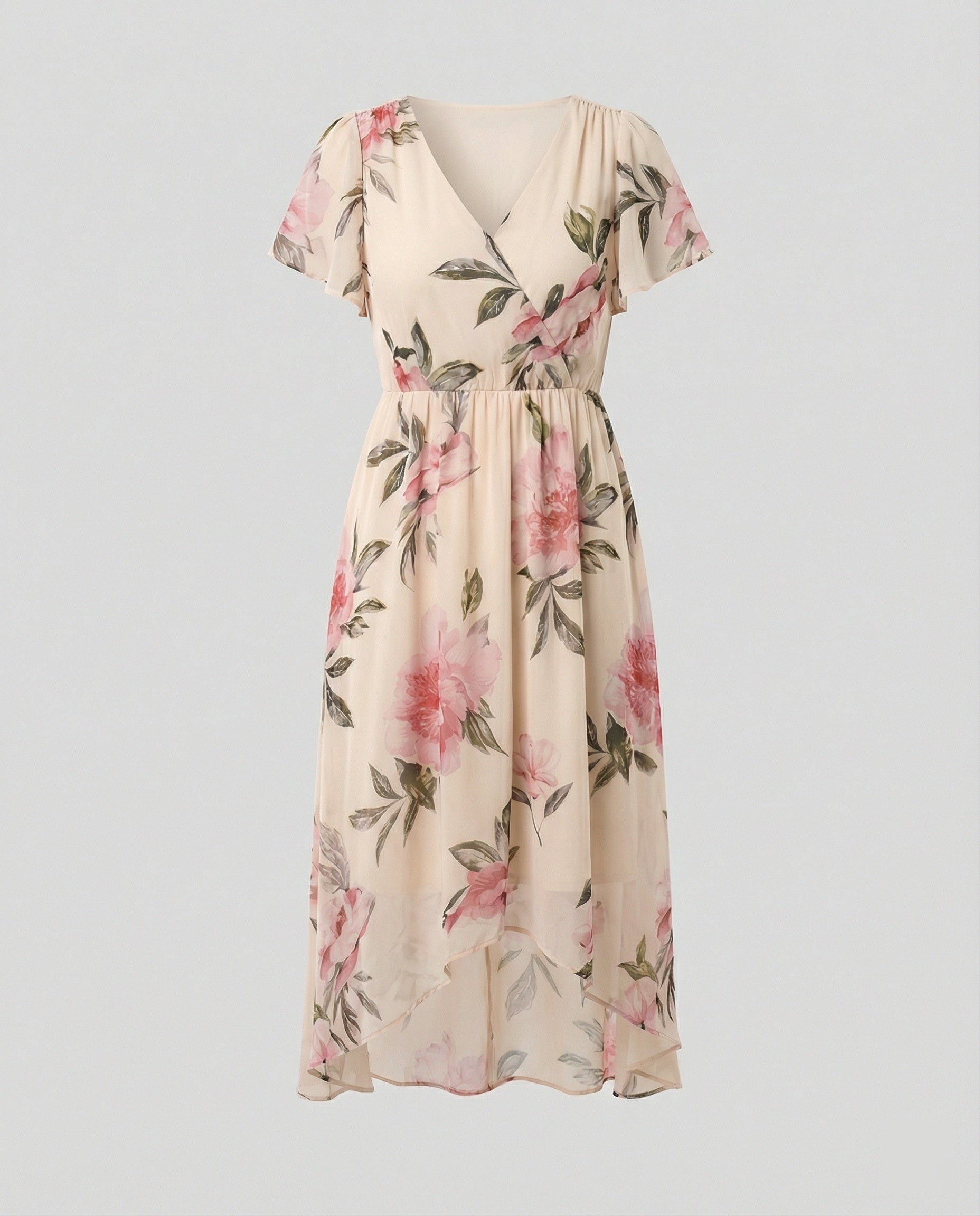 Leisure Dress Women Chiffon High Low