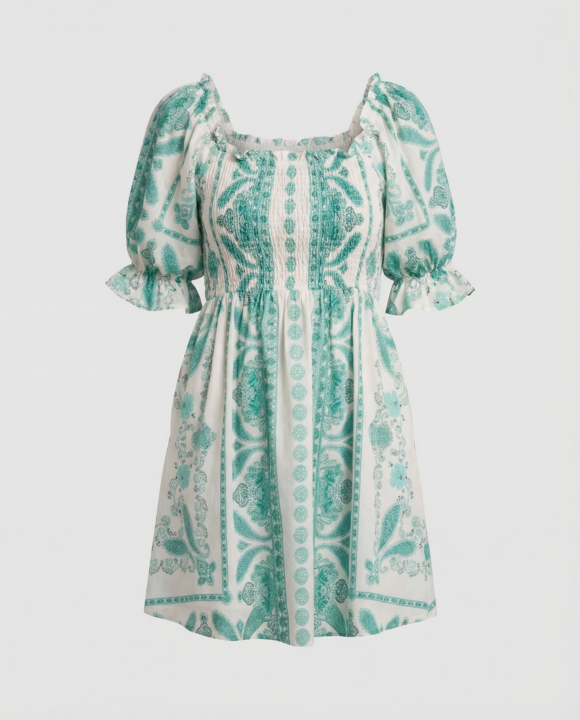 Boho Casual Dress Women Smock Dress