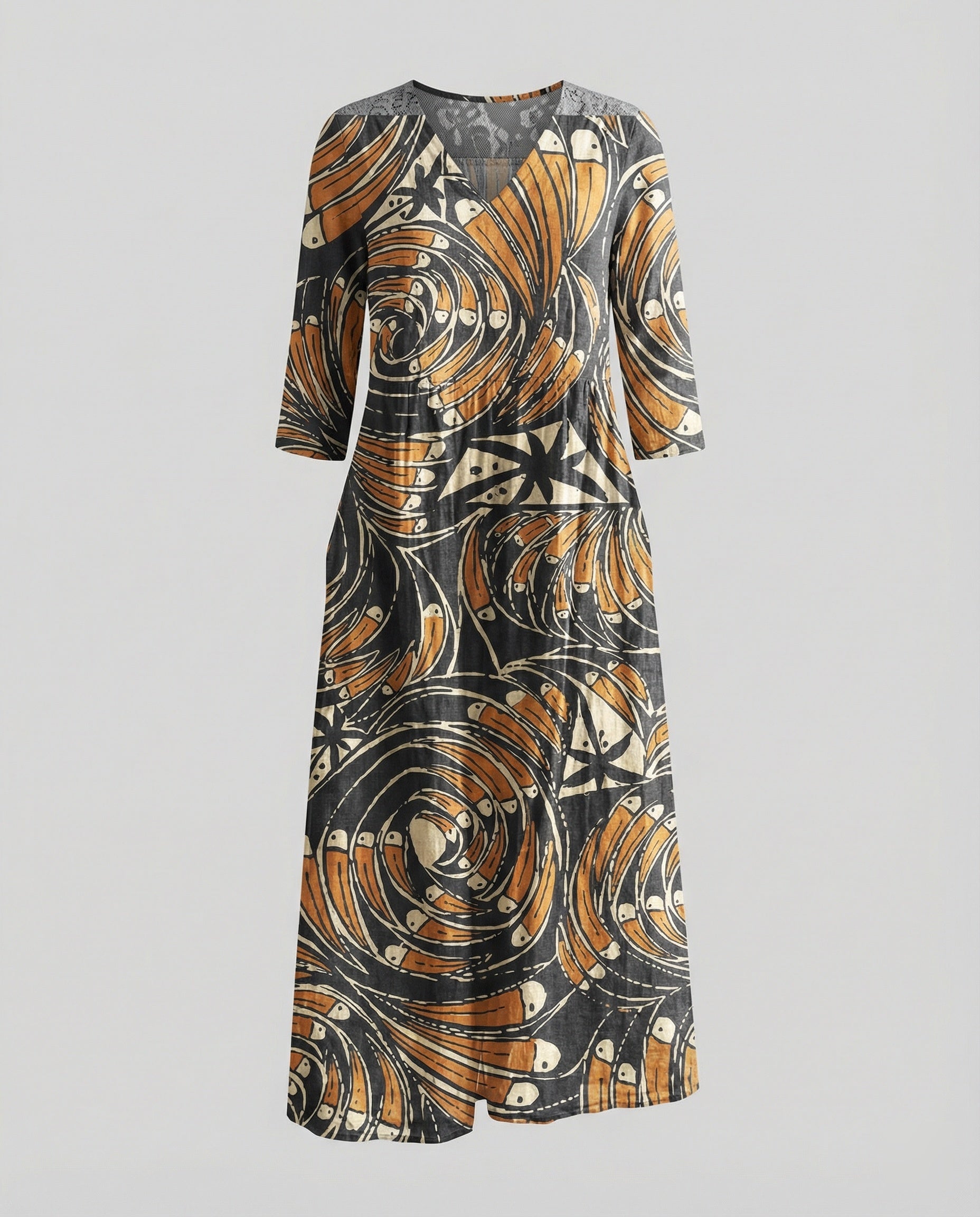 A-Line Maxi Dress Women With Pockets