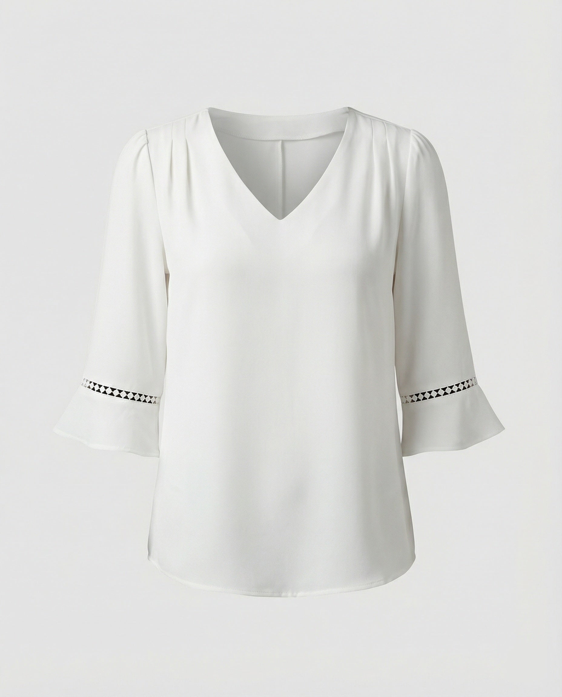 Women Blouse Top Women V-Neck Crepe