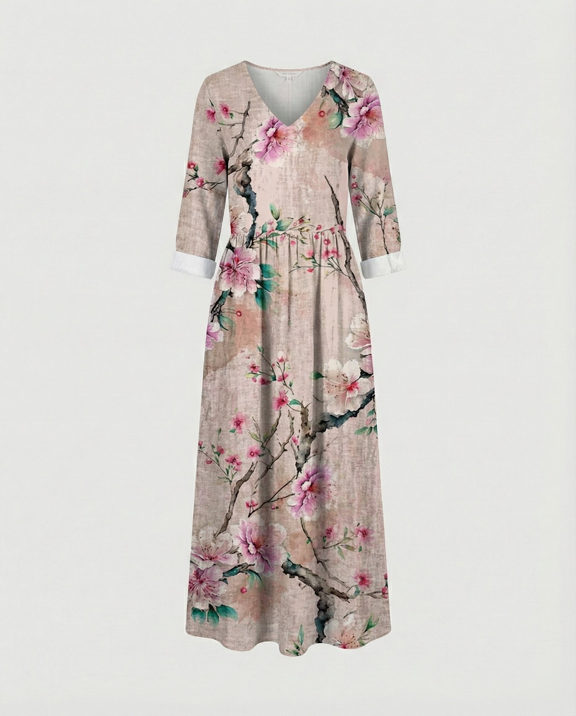 Women's Boho Maxi Dress Summer Linen Look