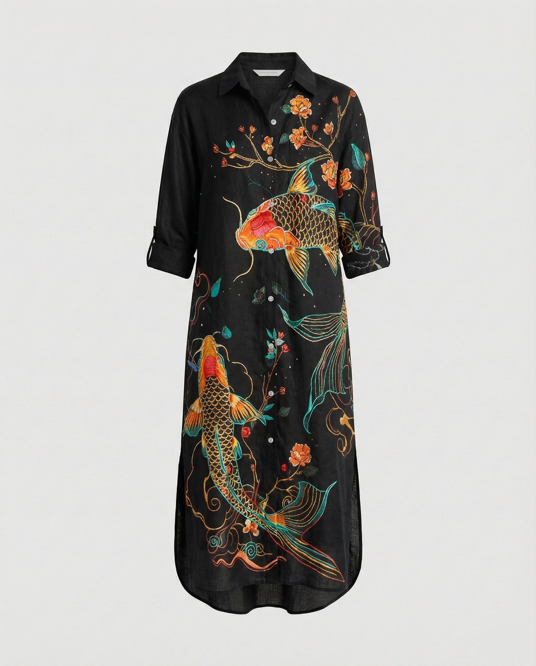 Women's Kaftan Dress Long Silk Look