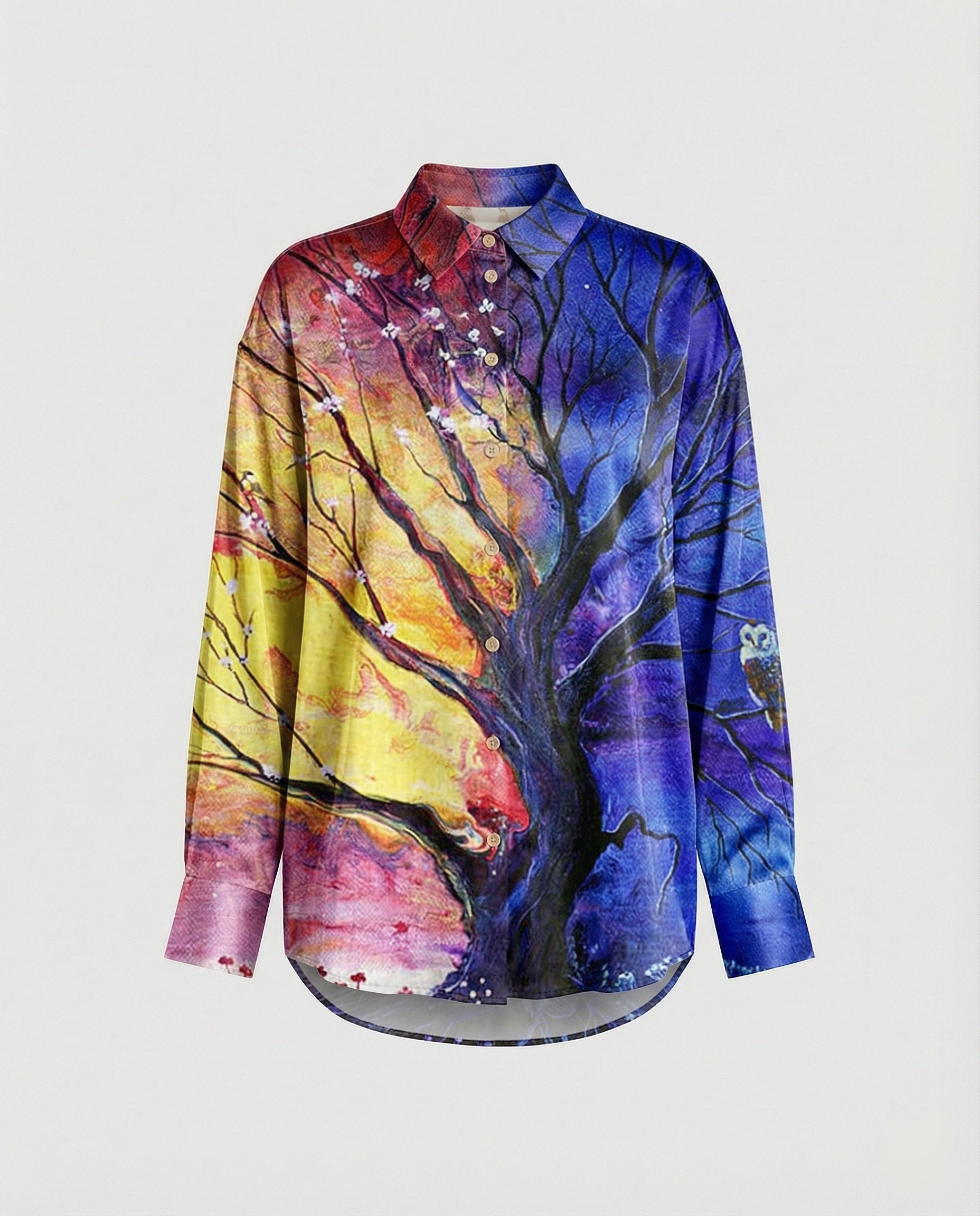 Light blouse women watercolor flowers