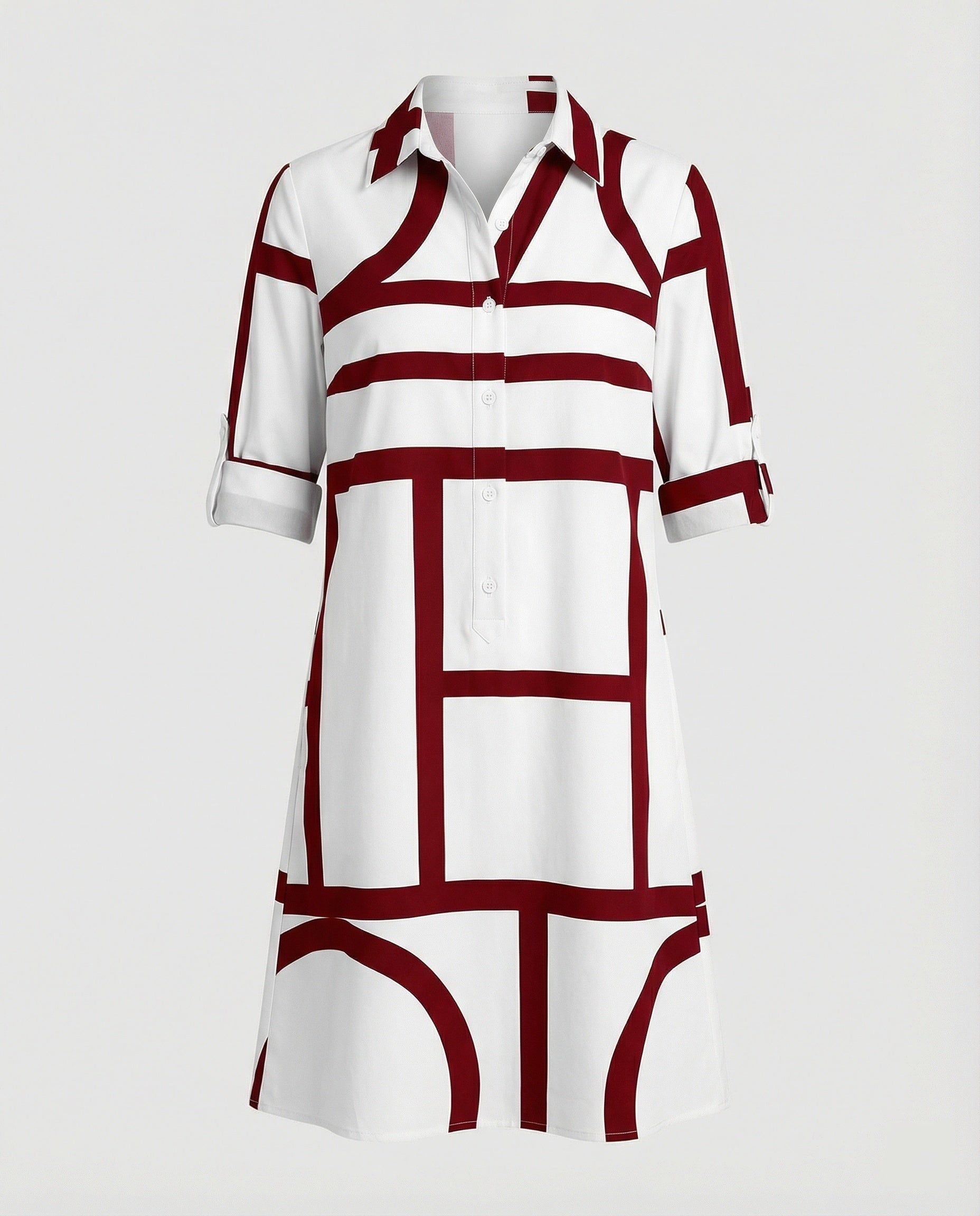 Women Shirt Dress Cotton Casual