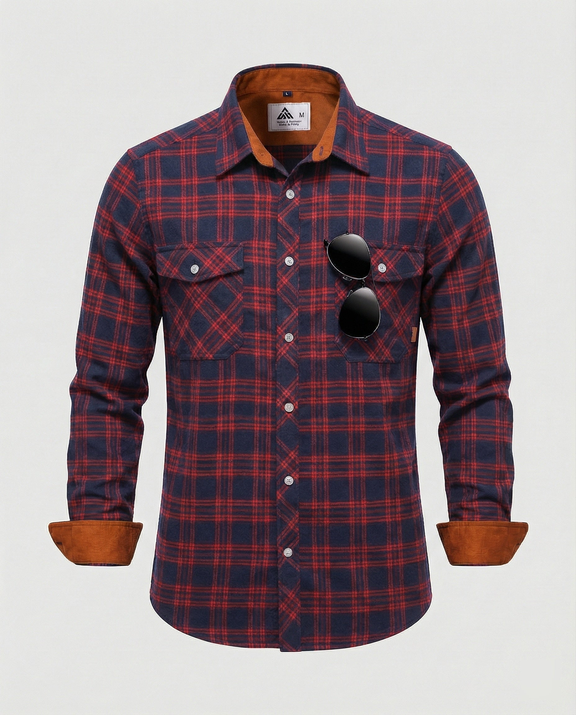 Men's Flannel Shirt Checkered Casual