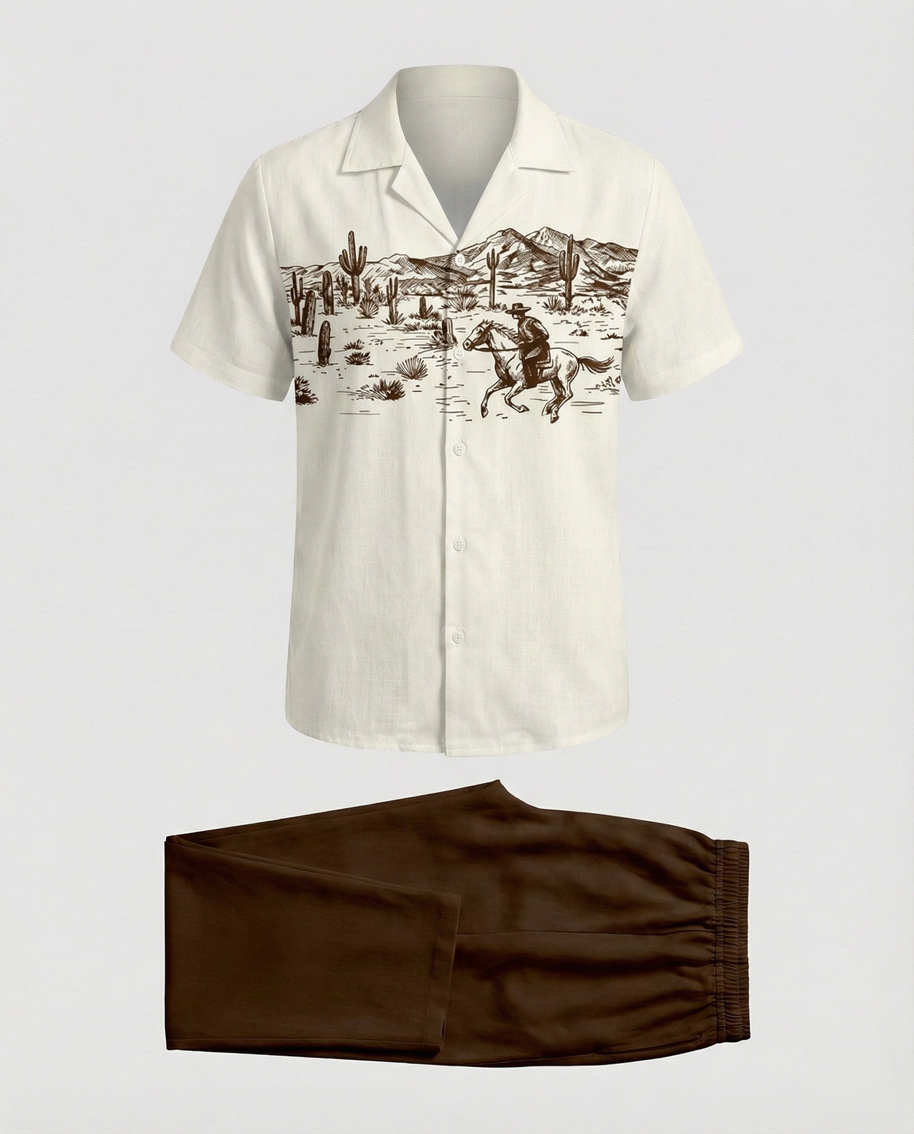 Men's Two-Piece Set Viscose Leisure