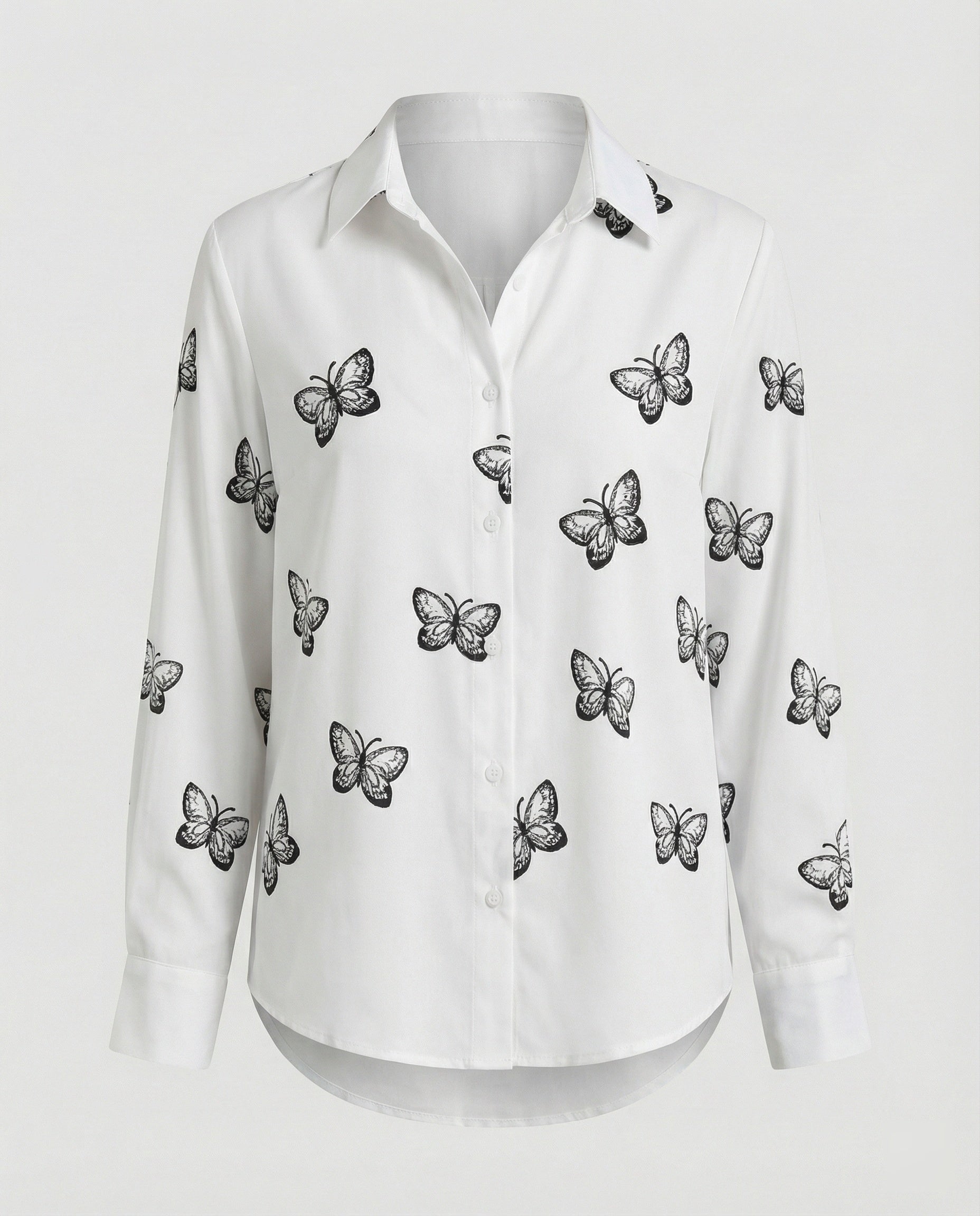 Light blouse women watercolor flowers