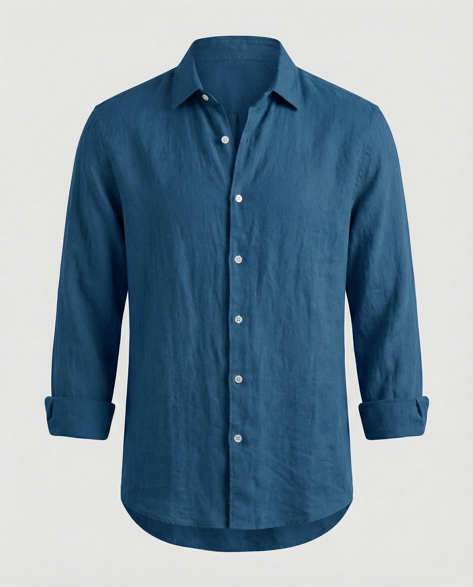 Men's Linen Shirt Men's Stand Collar