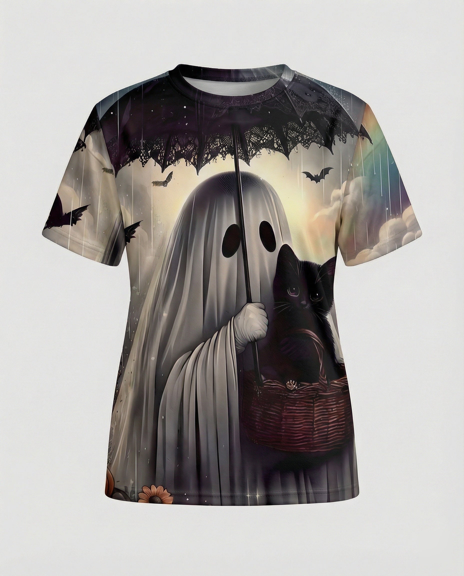 Short Sleeve Shirt Skull Print Women