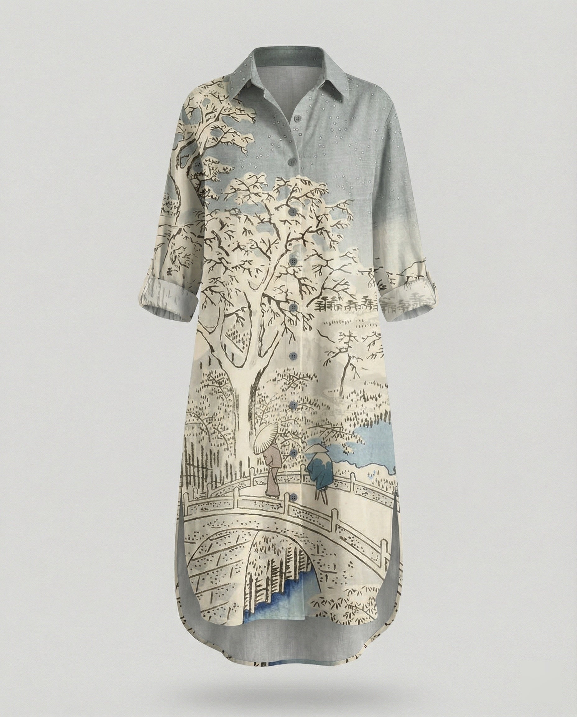Women's Kaftan Dress Long Silk Look
