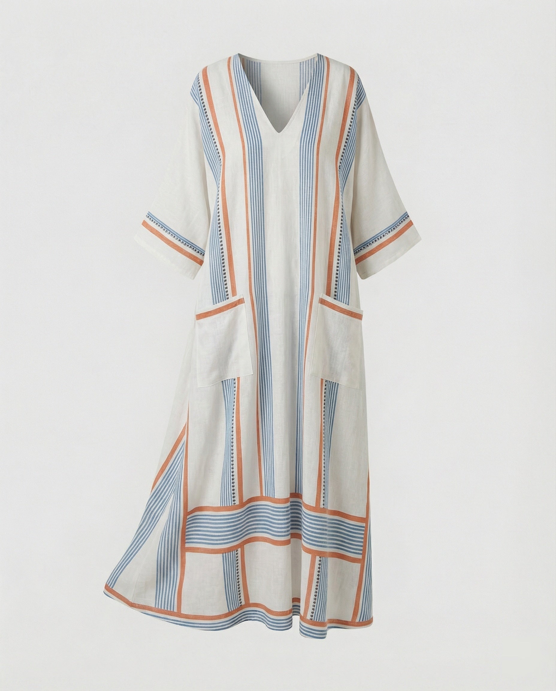 Linen Kaftan Maxi Dress Women