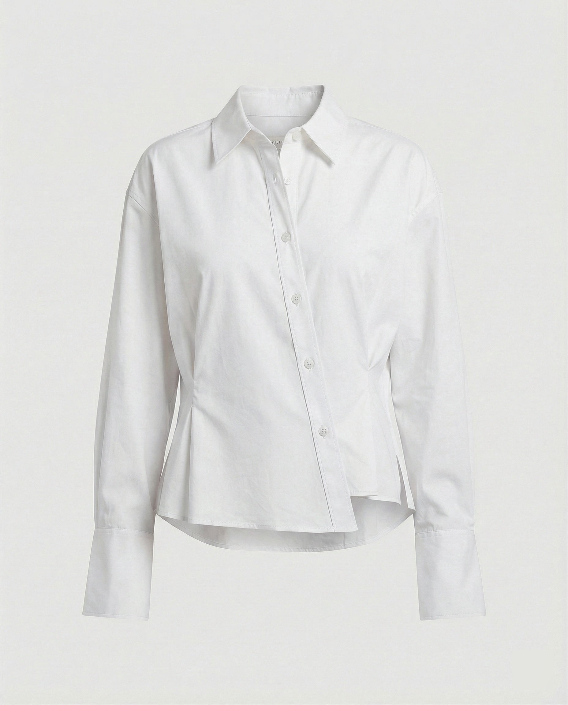 Women's shirt with asymmetric cut