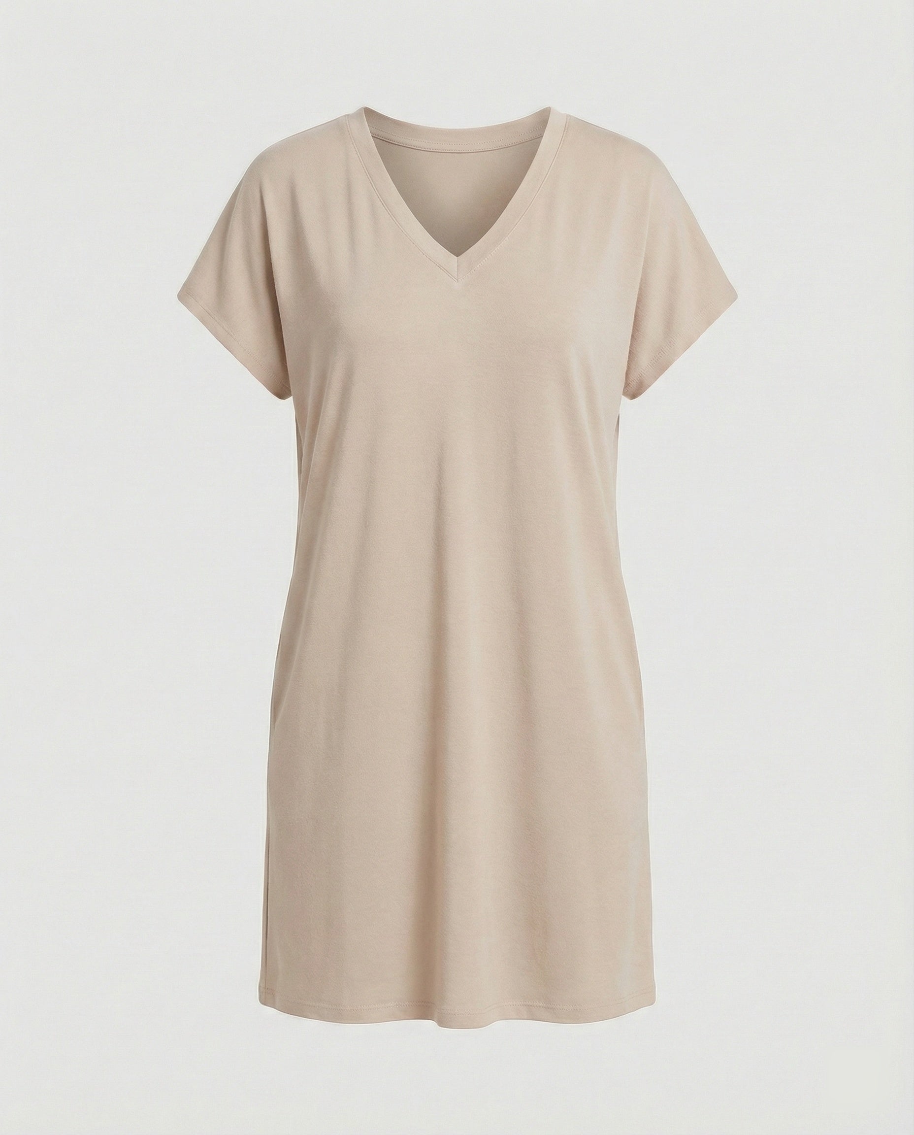 Leisure dress women with V-neck