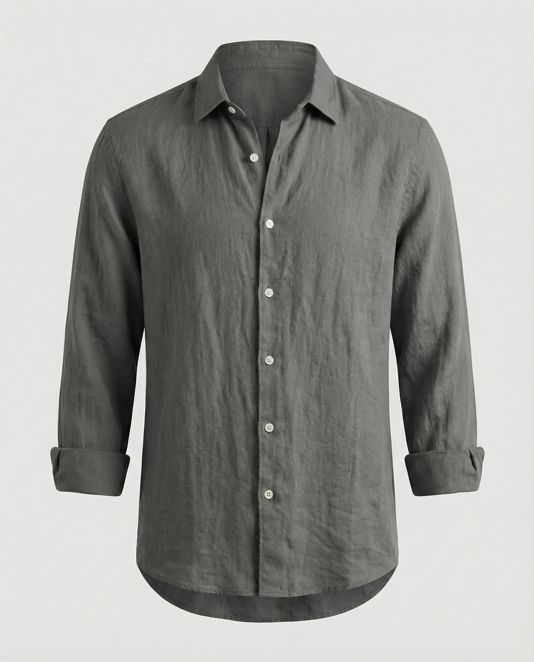 Men's Linen Shirt Men's Stand Collar