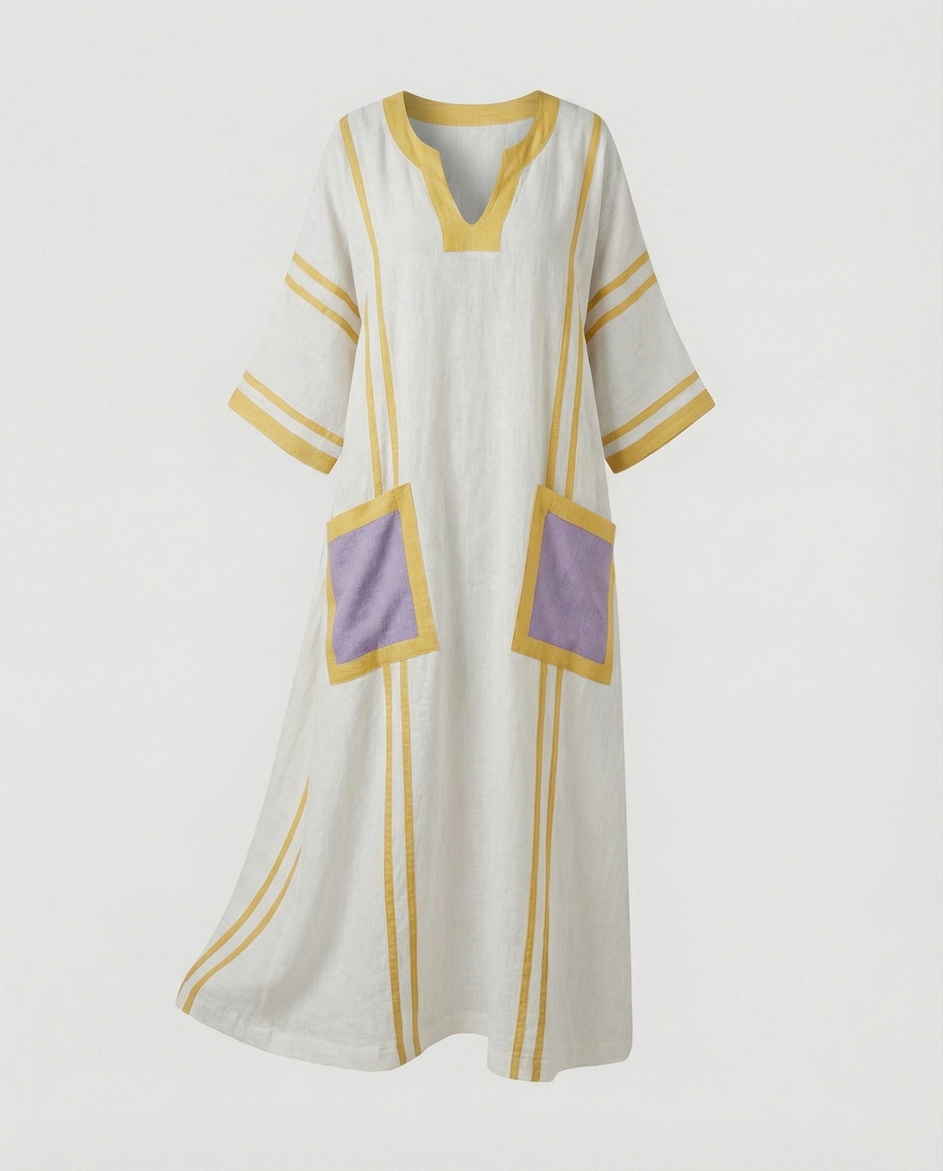 Linen Kaftan Maxi Dress Women