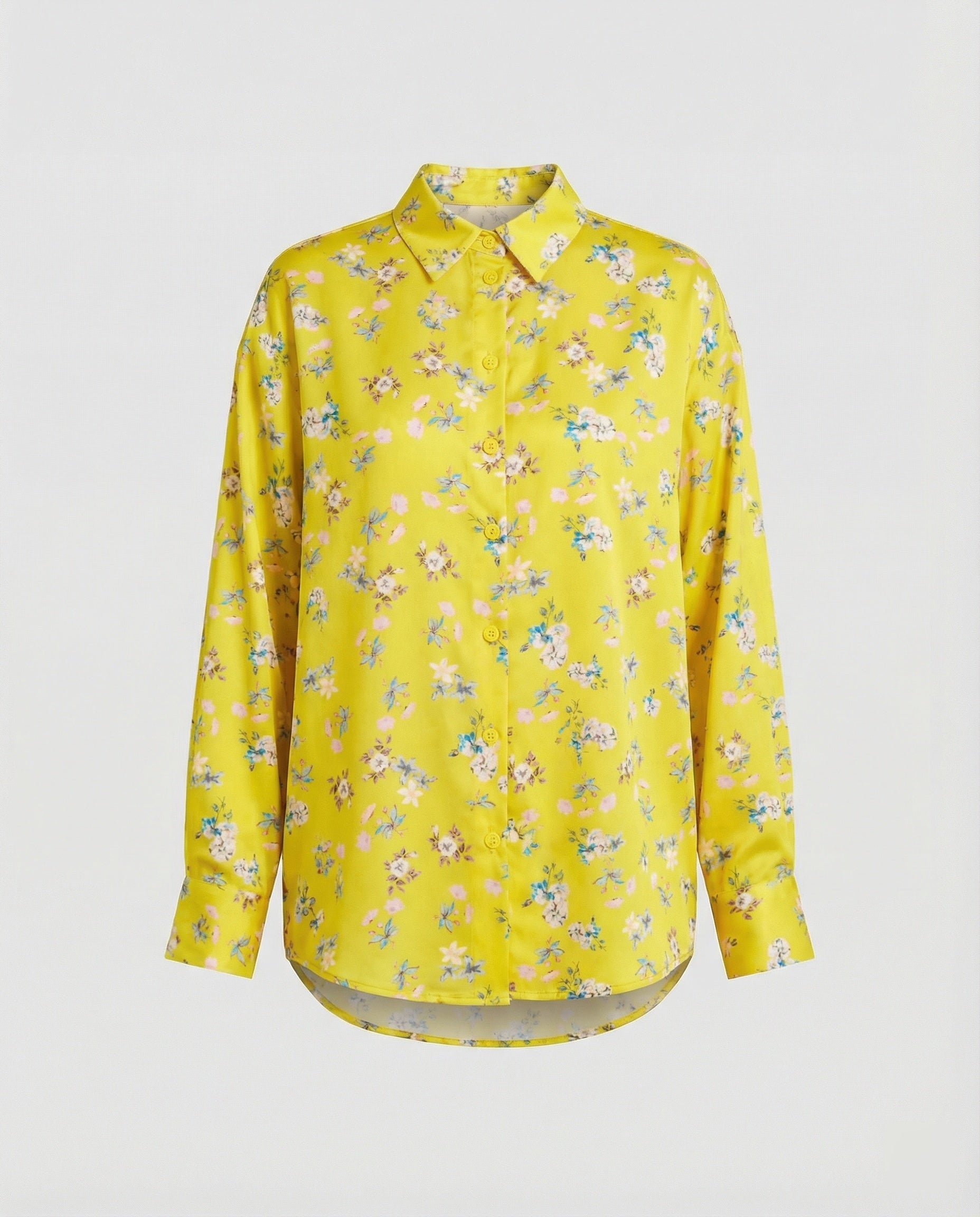 Light blouse women watercolor flowers