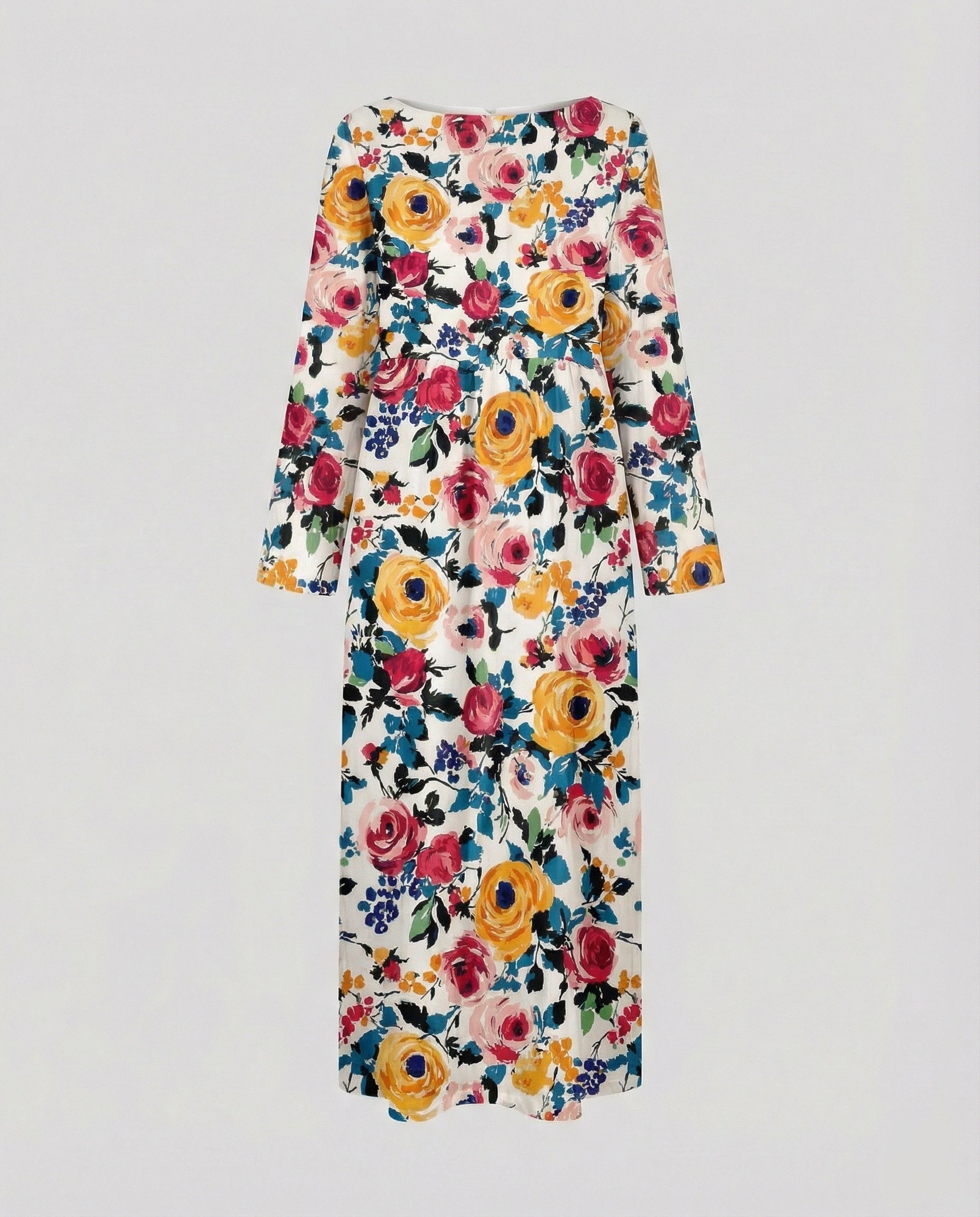 Ladies maxi dress floral with pockets