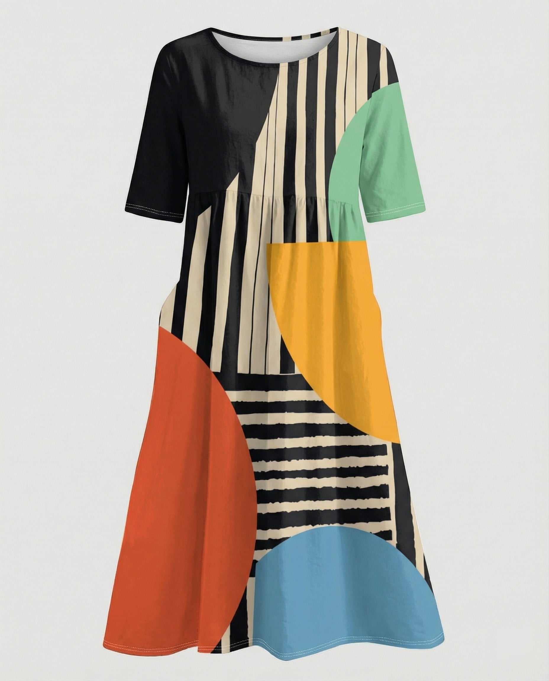 Women's maxi dress with pockets airy