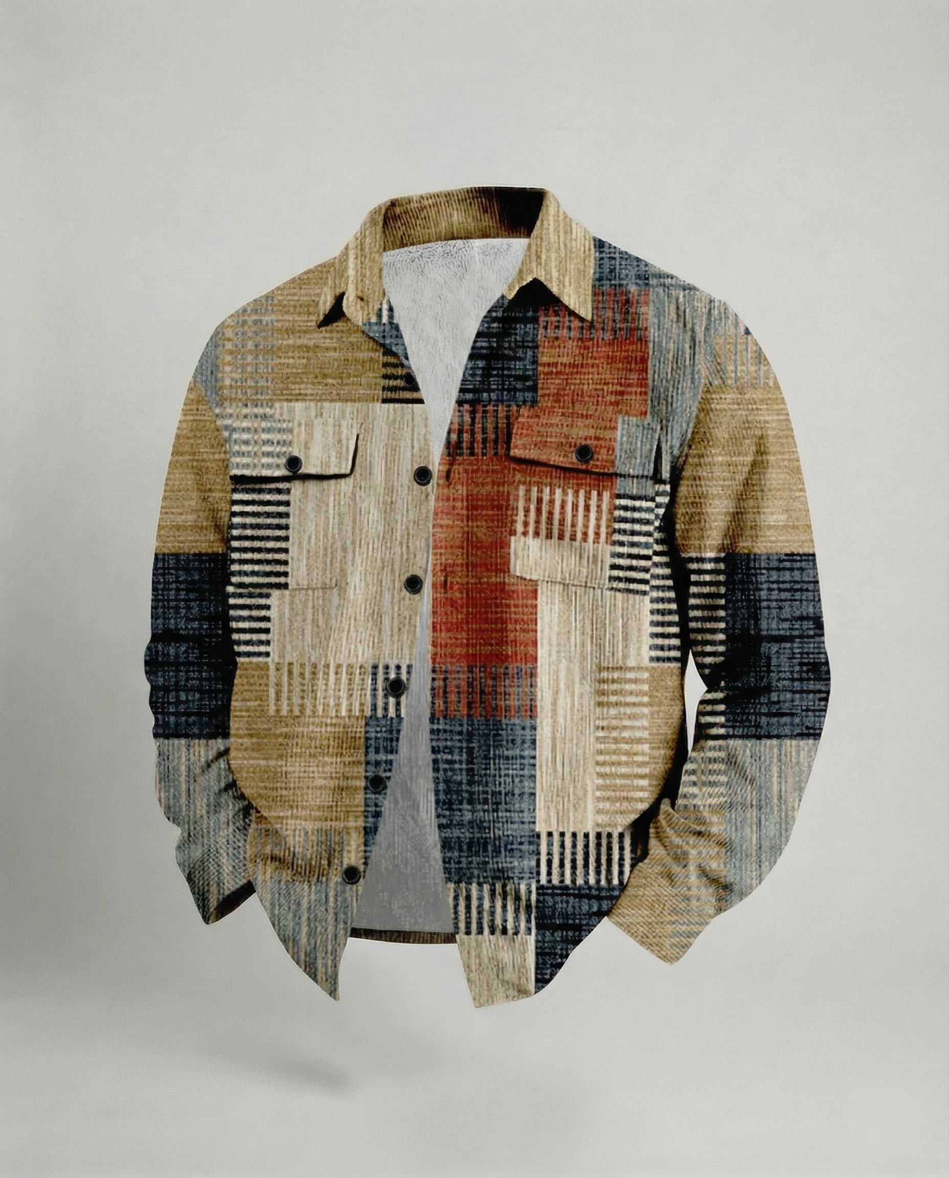 Men's Long Sleeve Shirt Cord Casual