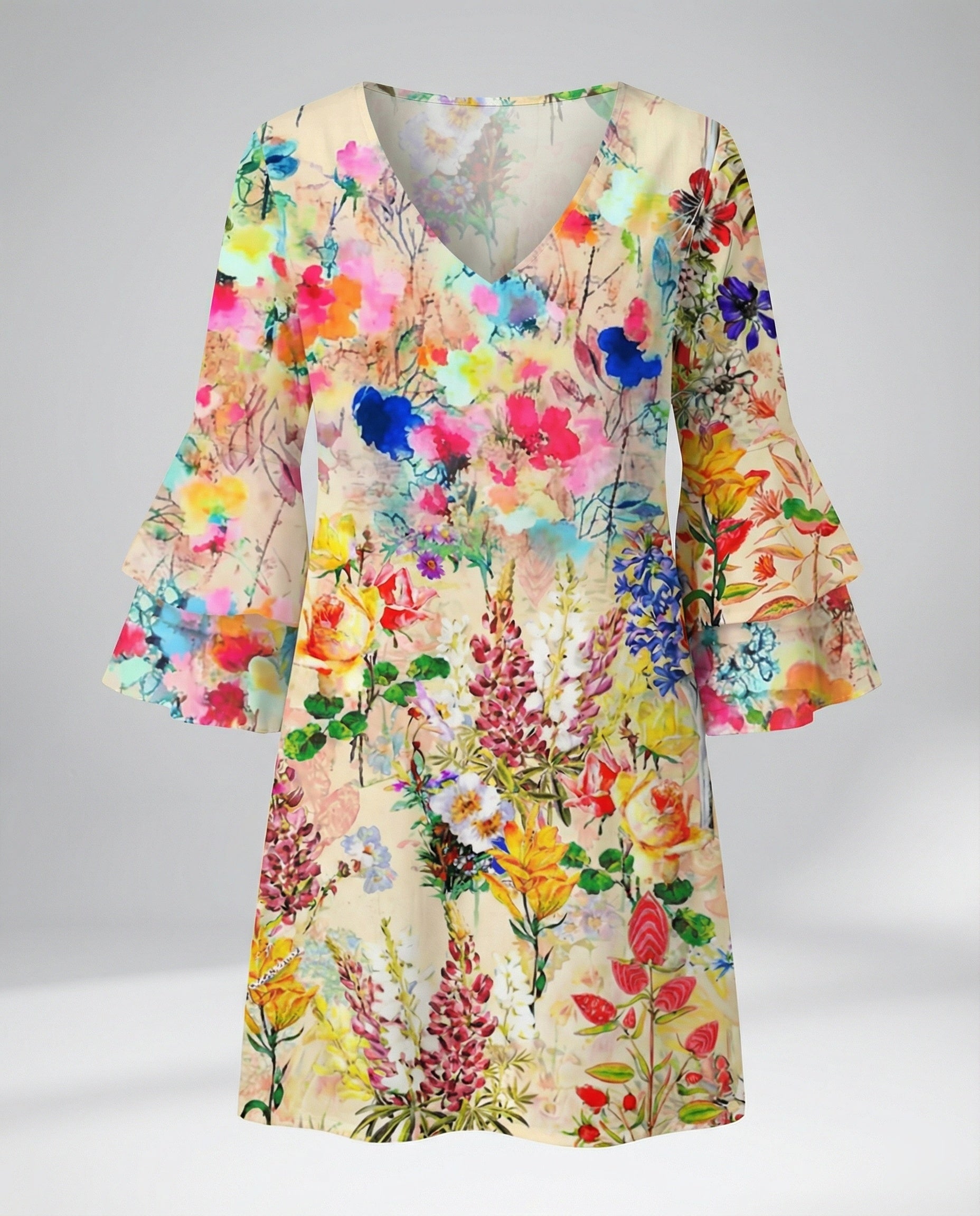 Ladies Floral Mini Dress Summer