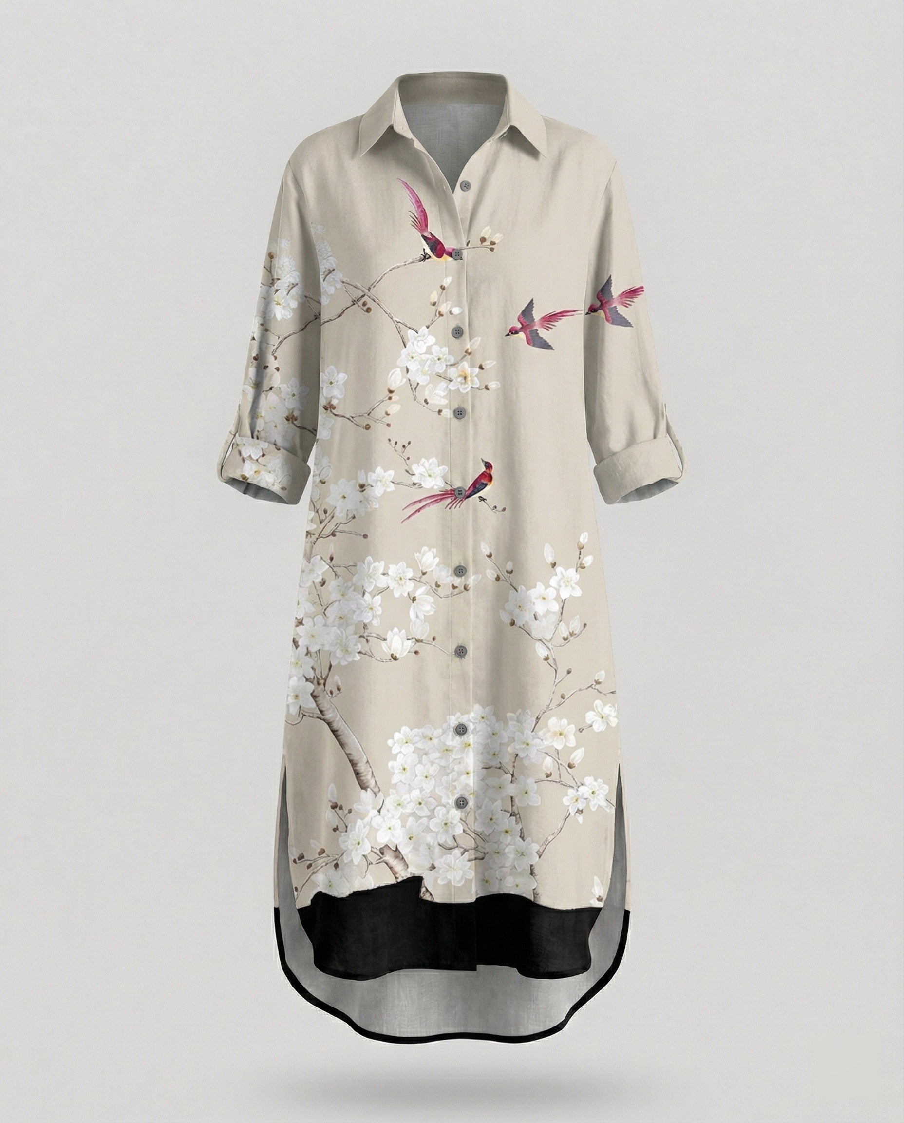 Women's Kaftan Dress Long Silk Look