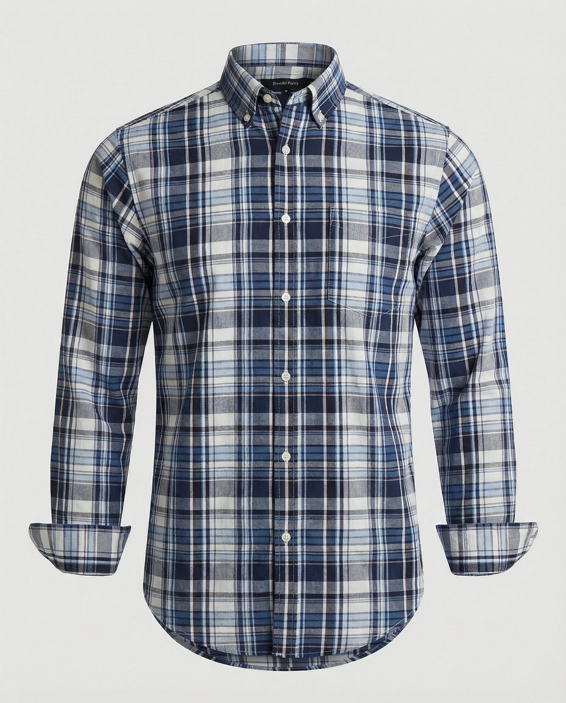 Men's Flannel Long Sleeve Shirt Checkered