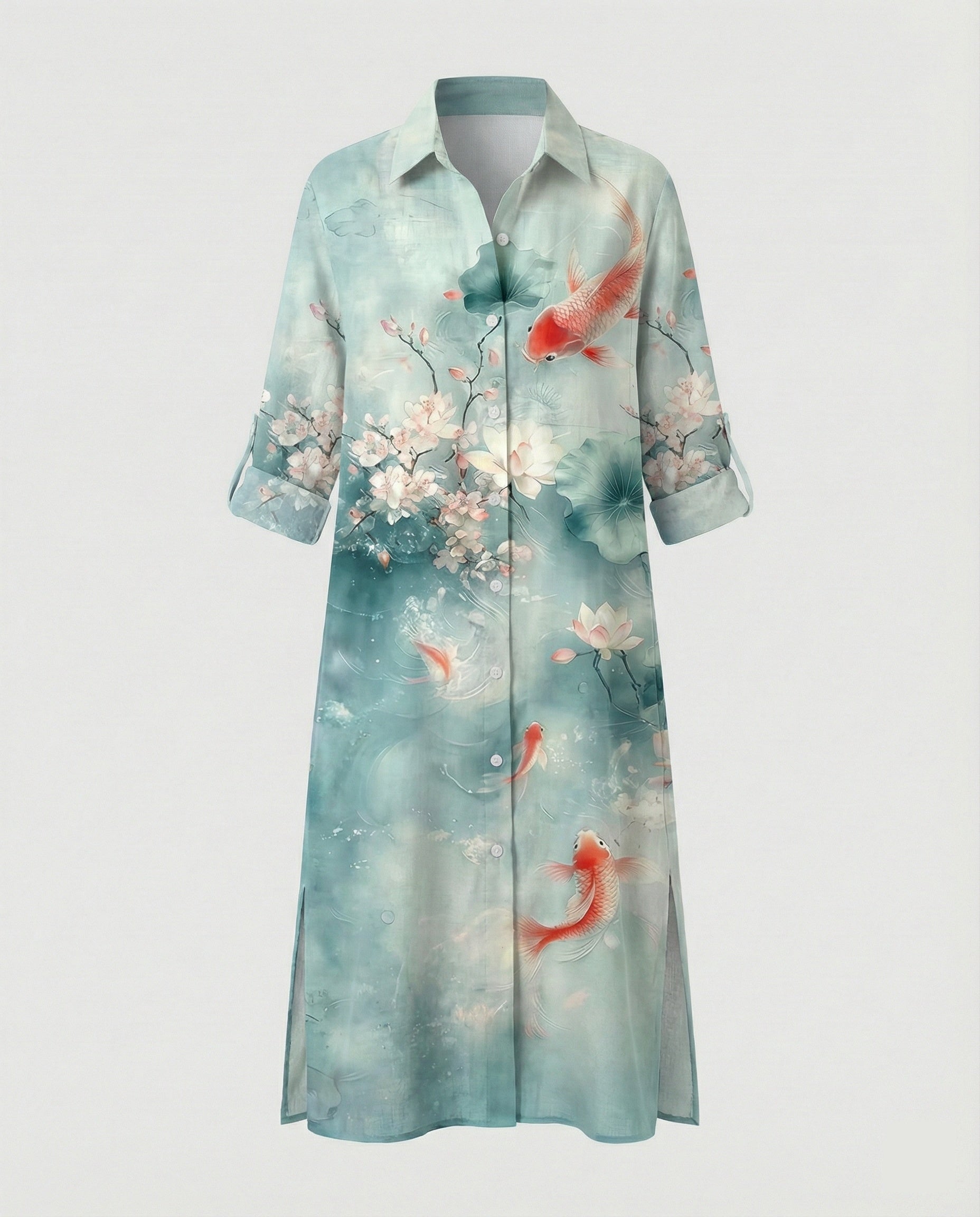Women's Kaftan Dress Long Silk Look