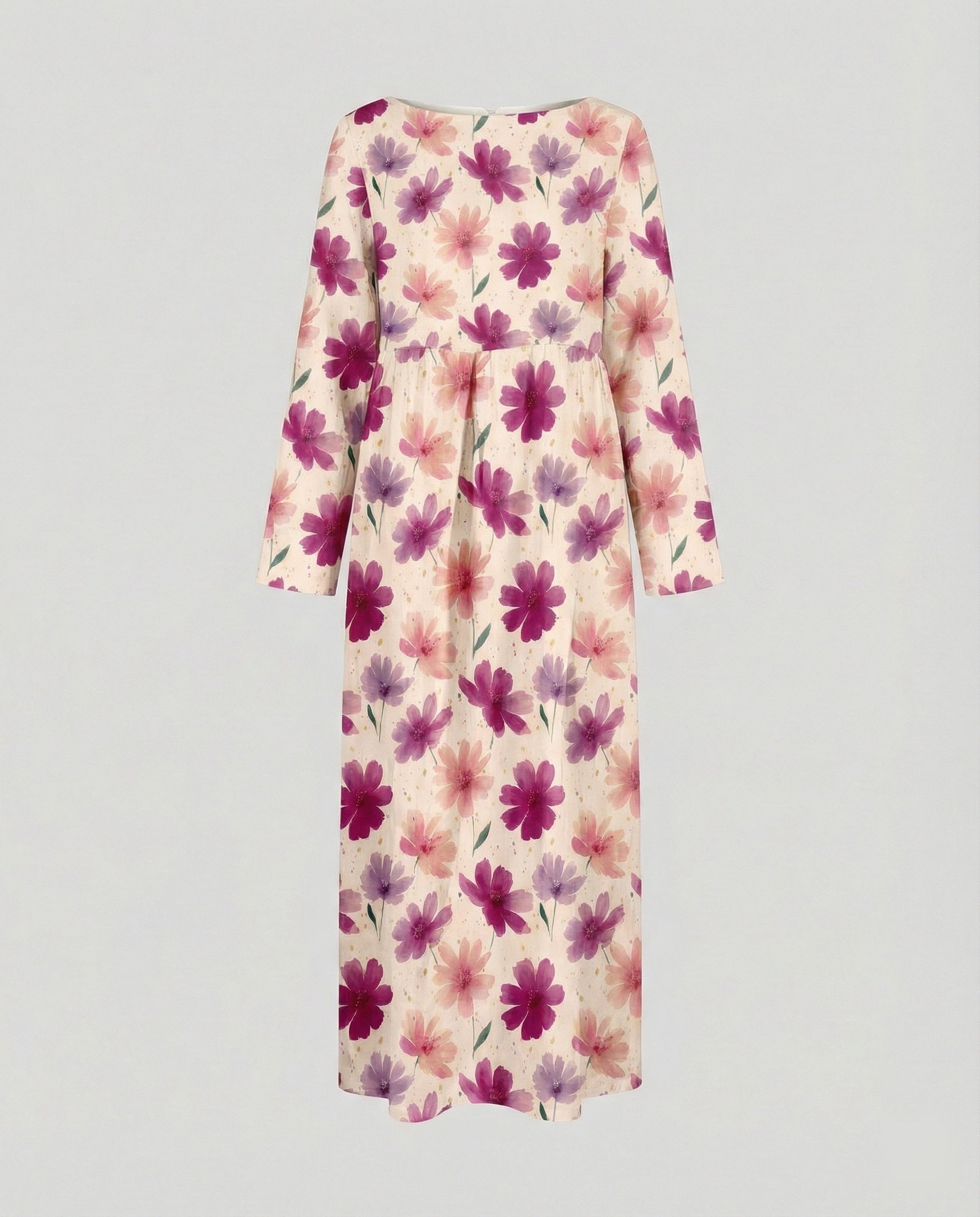 Ladies maxi dress floral with pockets