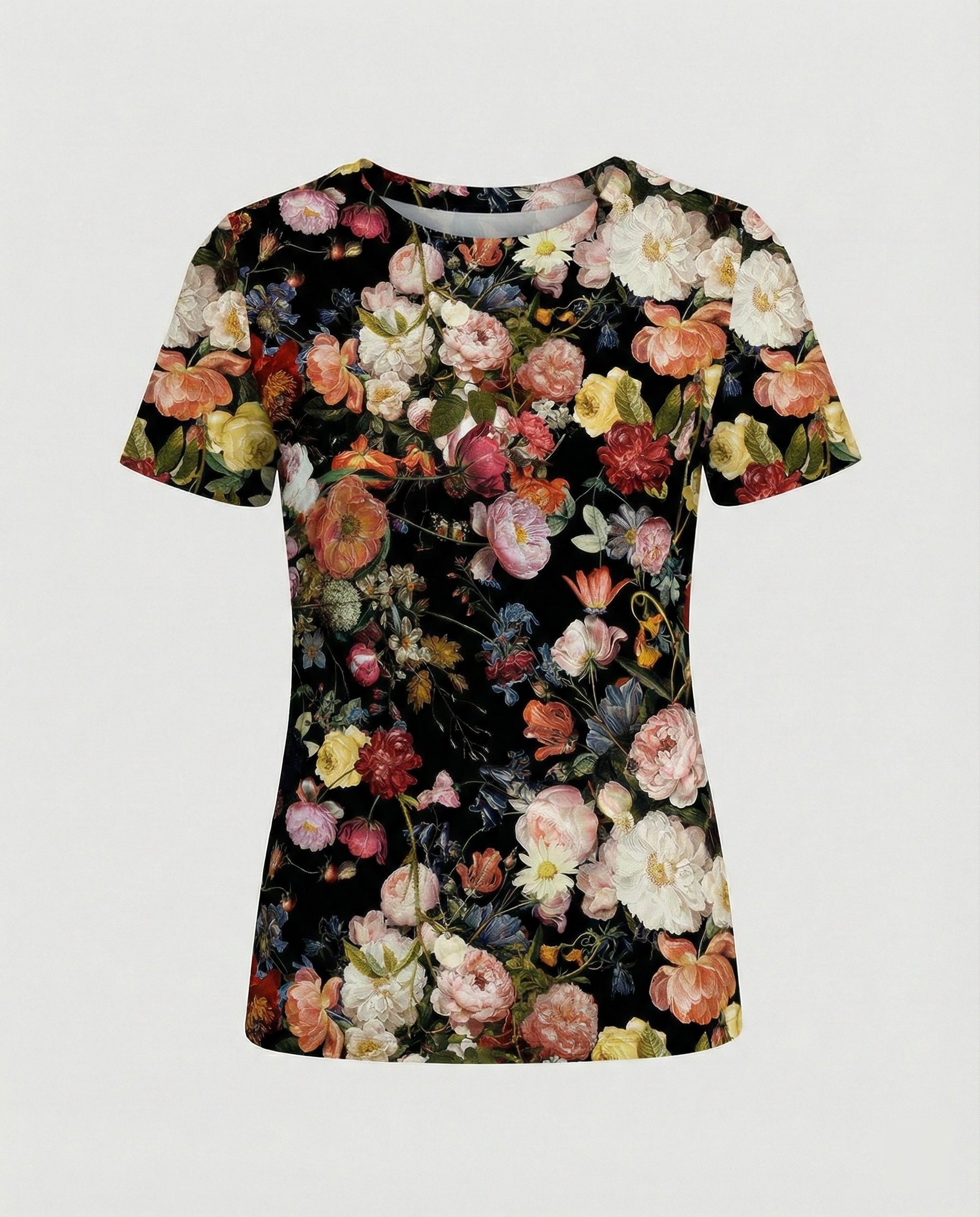 Short Sleeve Shirt Women With Floral Print