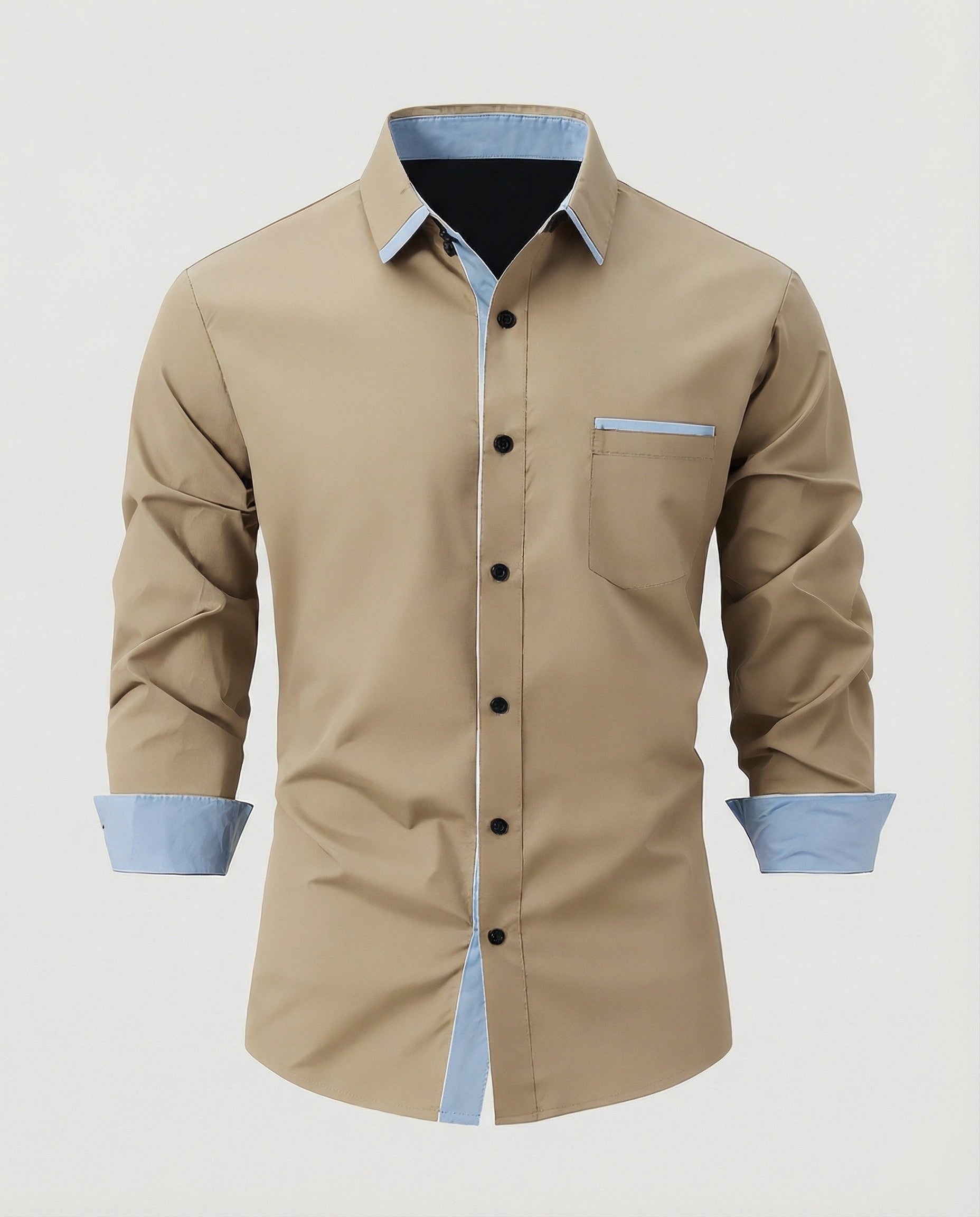 Men's Business Shirt with Kent Collar
